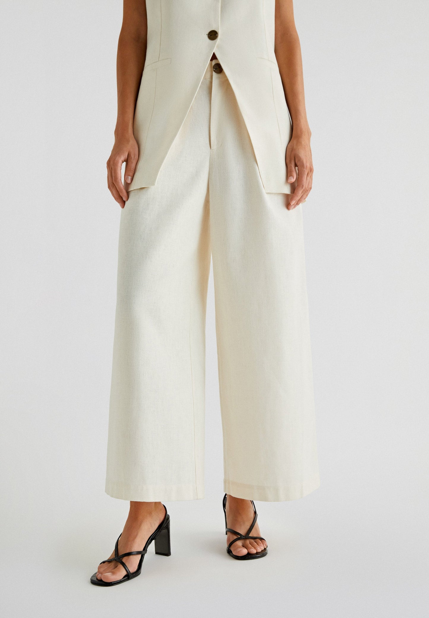 DART LINEN TROUSERS