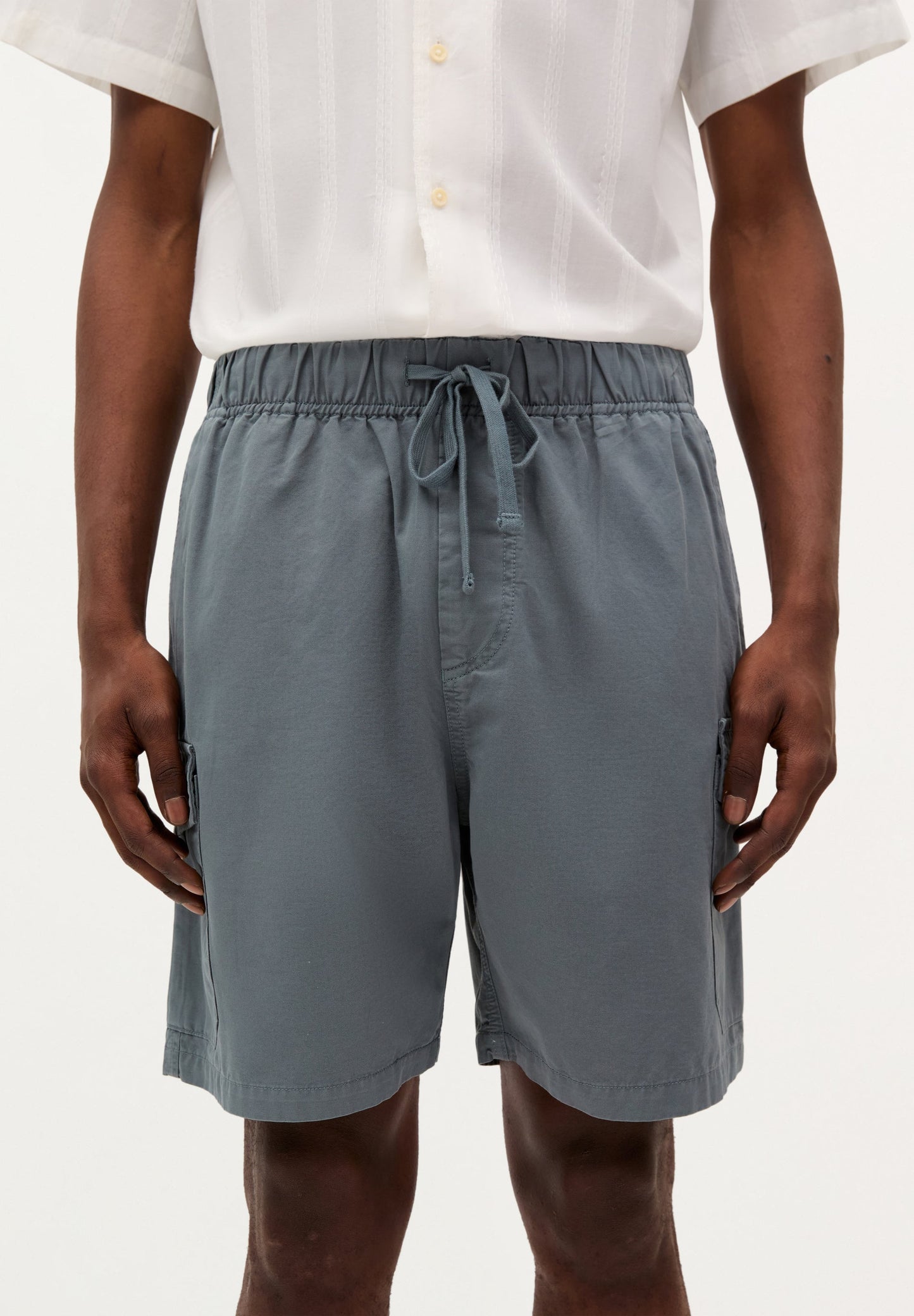 LINEN CARGO BERMUDA SHORTS