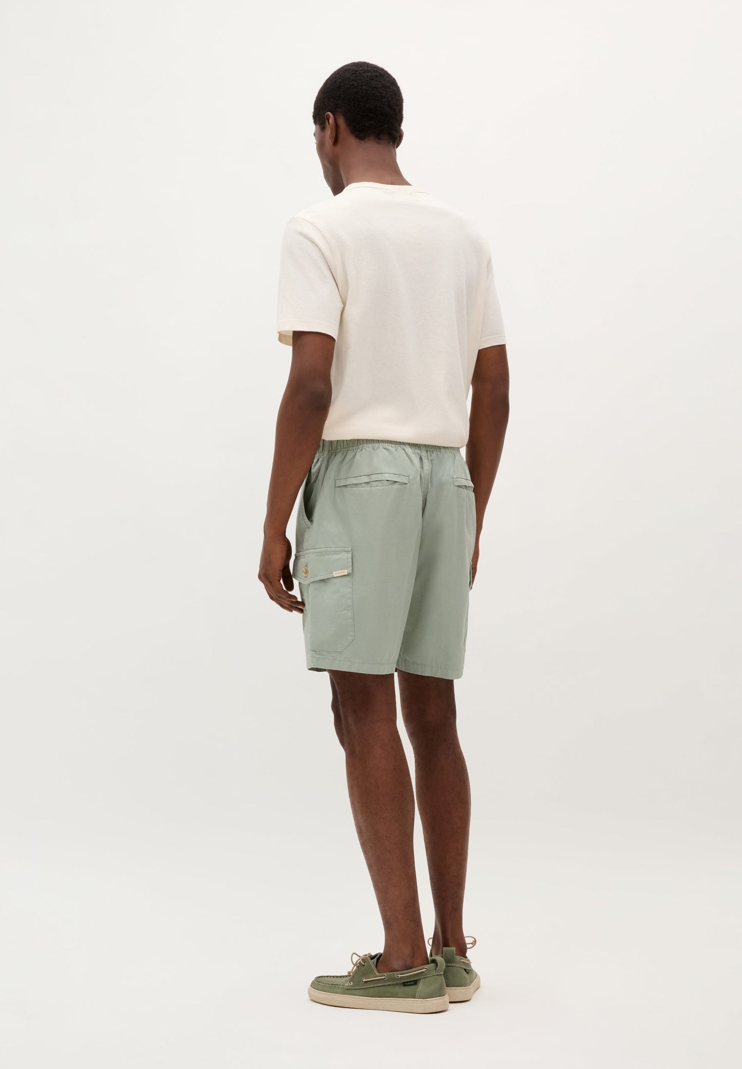LINEN CARGO BERMUDA SHORTS