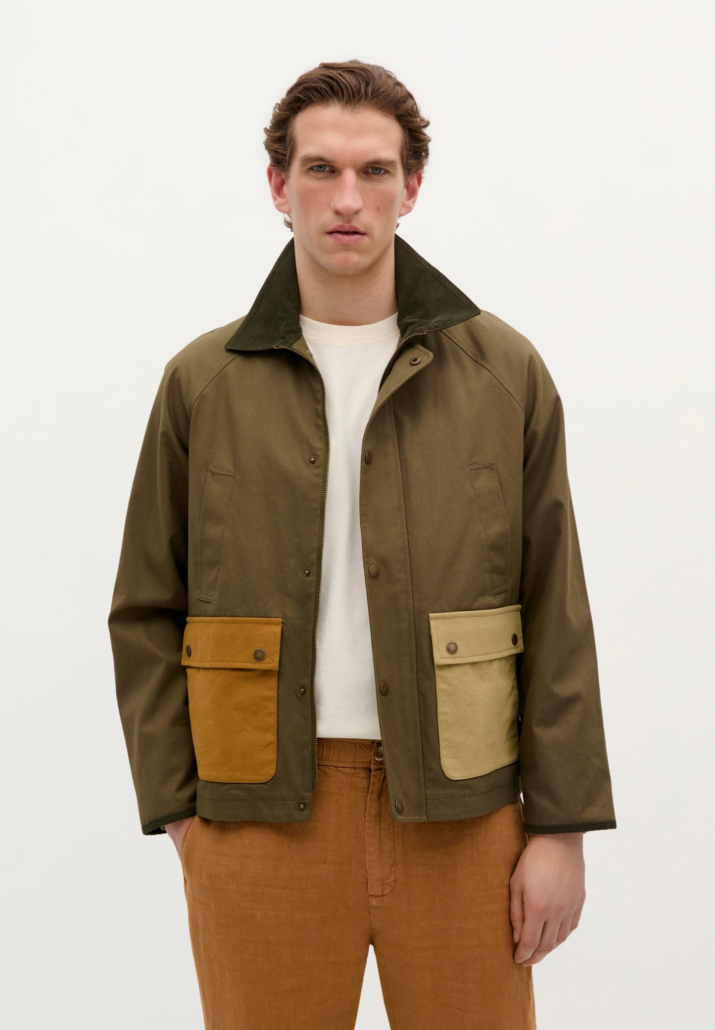 TWO-TONE PARKA WITH POCKETS