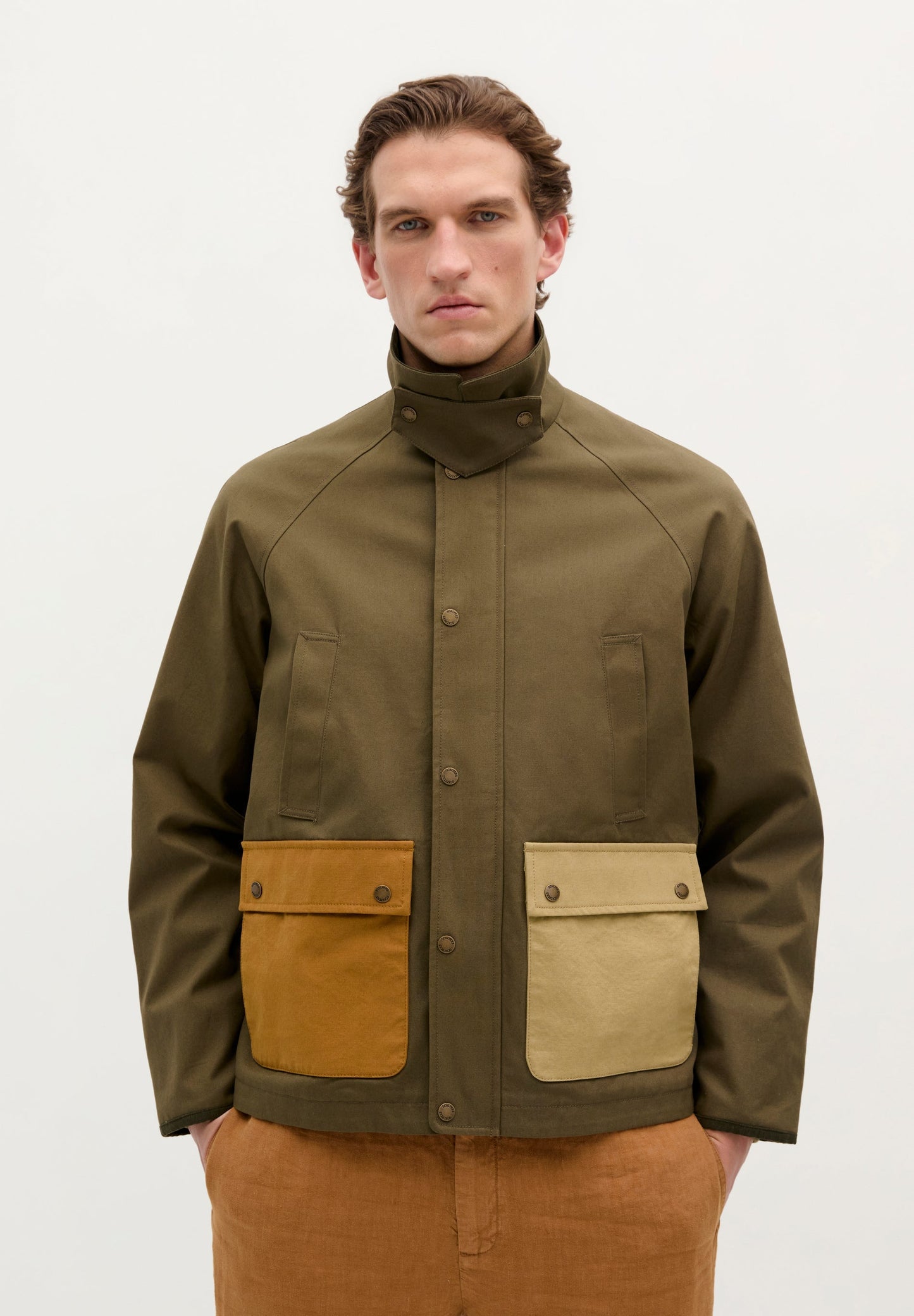 TWO-TONE PARKA WITH POCKETS