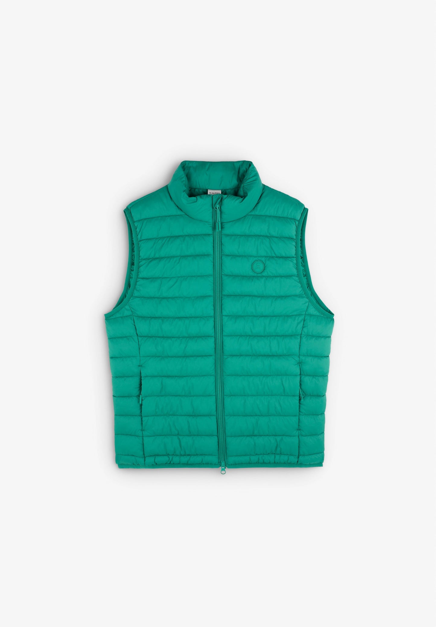 PUFFER GILET WITH SKULL PATCH