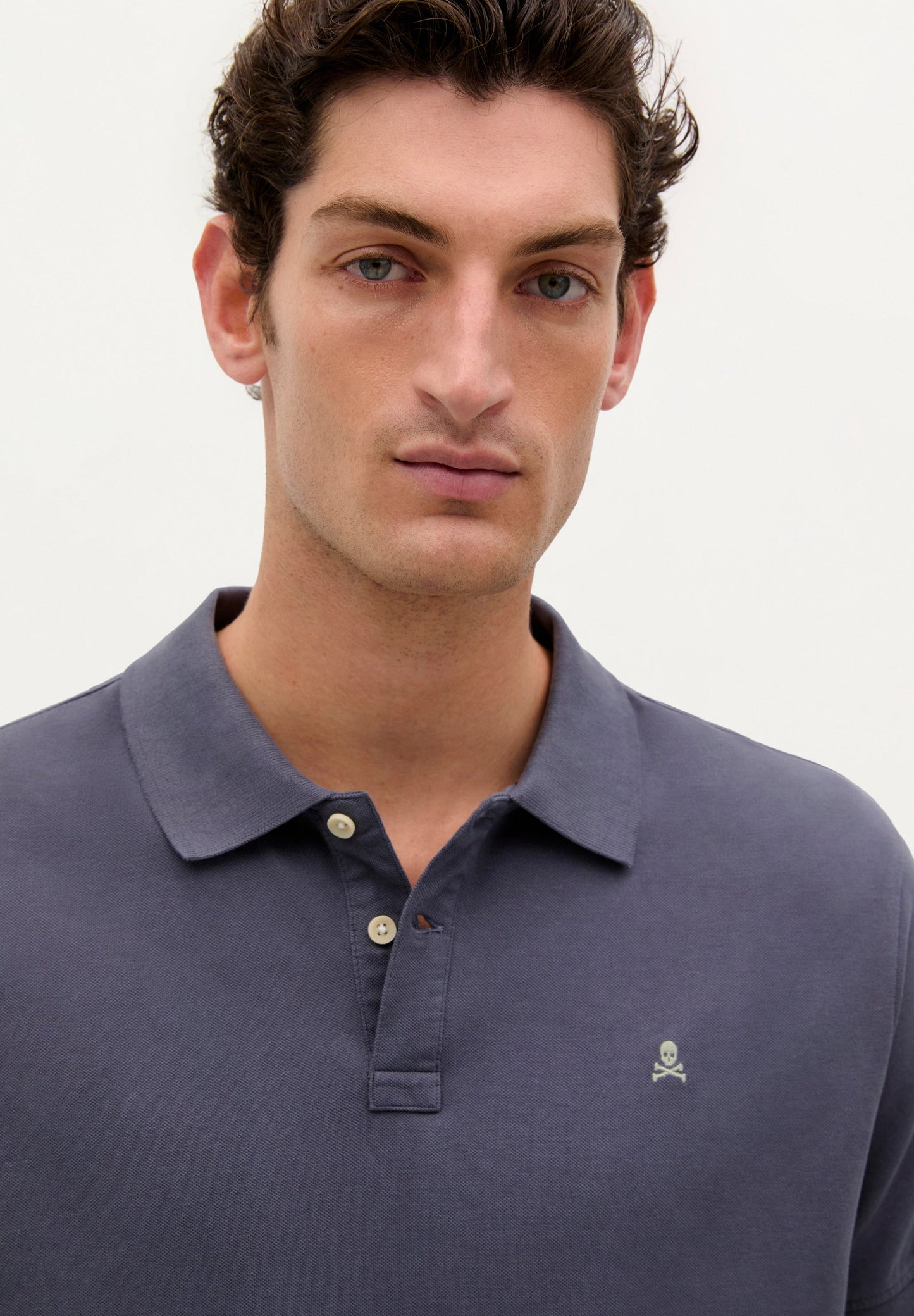 POLO SHIRT WITH CONTRAST SKULL