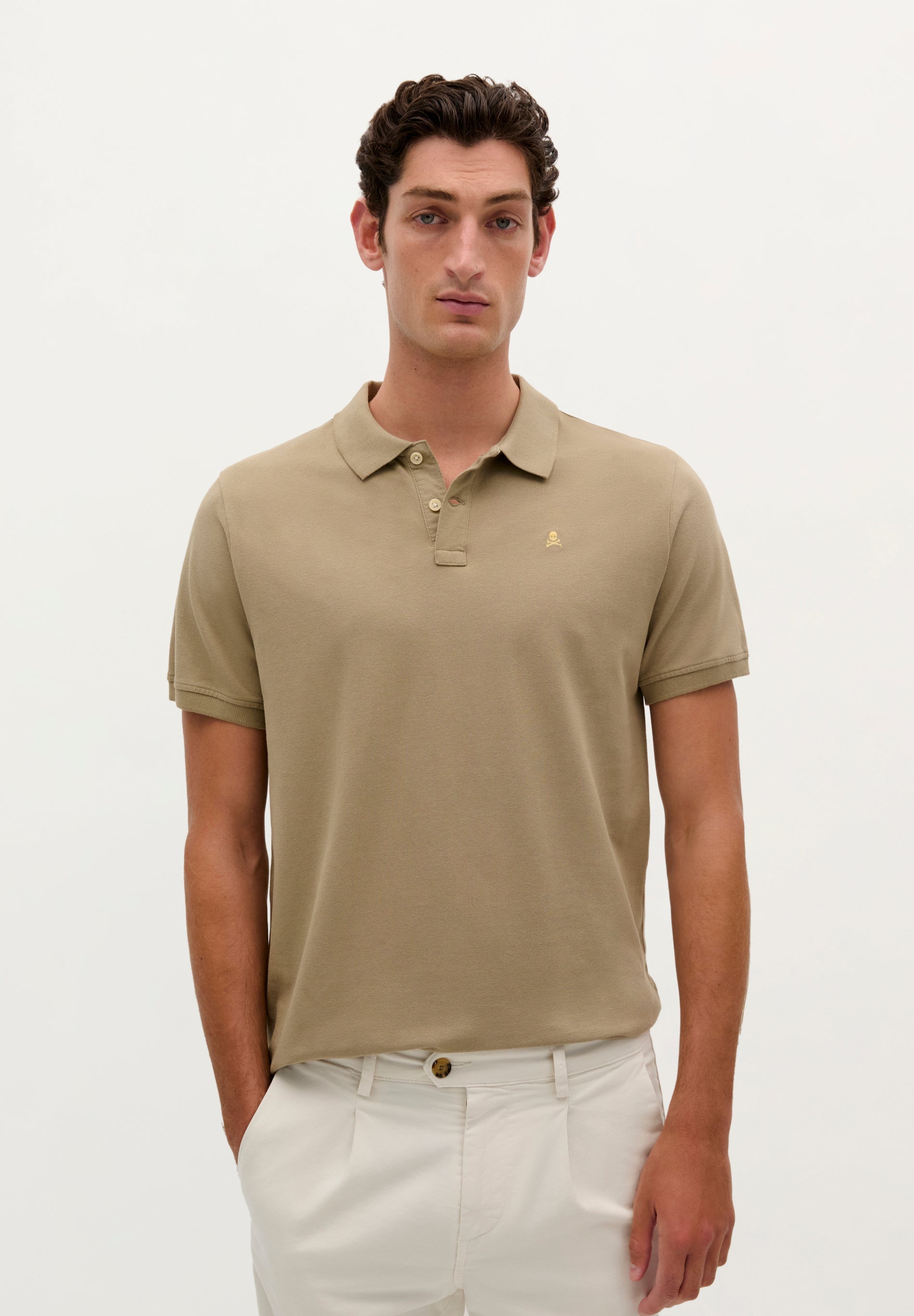 POLO SHIRT WITH CONTRAST SKULL