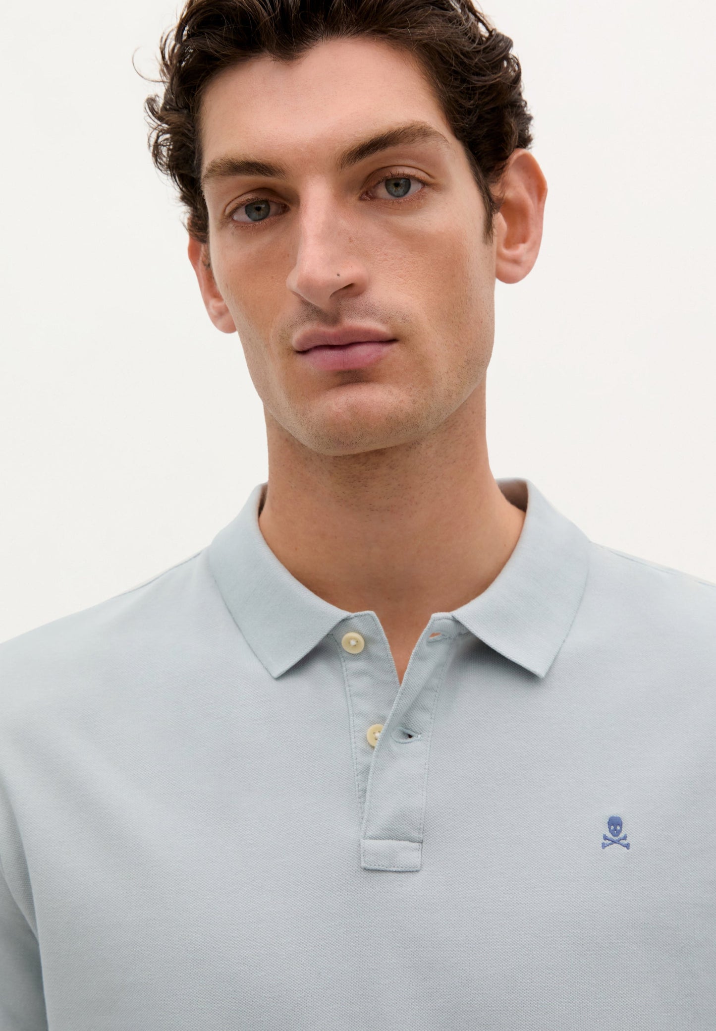 POLO SHIRT WITH CONTRAST SKULL