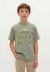 T-SHIRT WITH IKAT SKULL