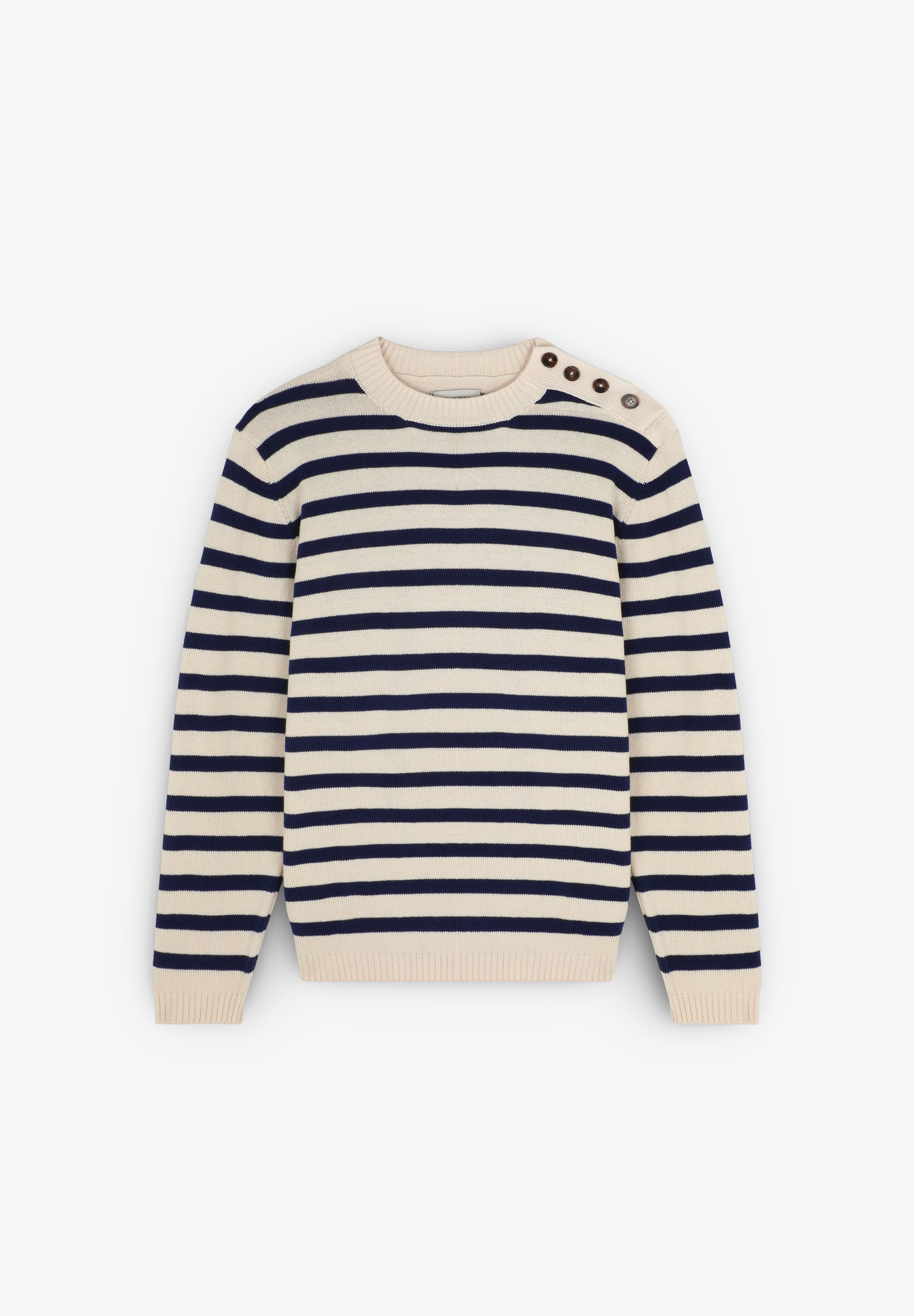 STRIPE KNIT SWEATER WITH BUTTONS