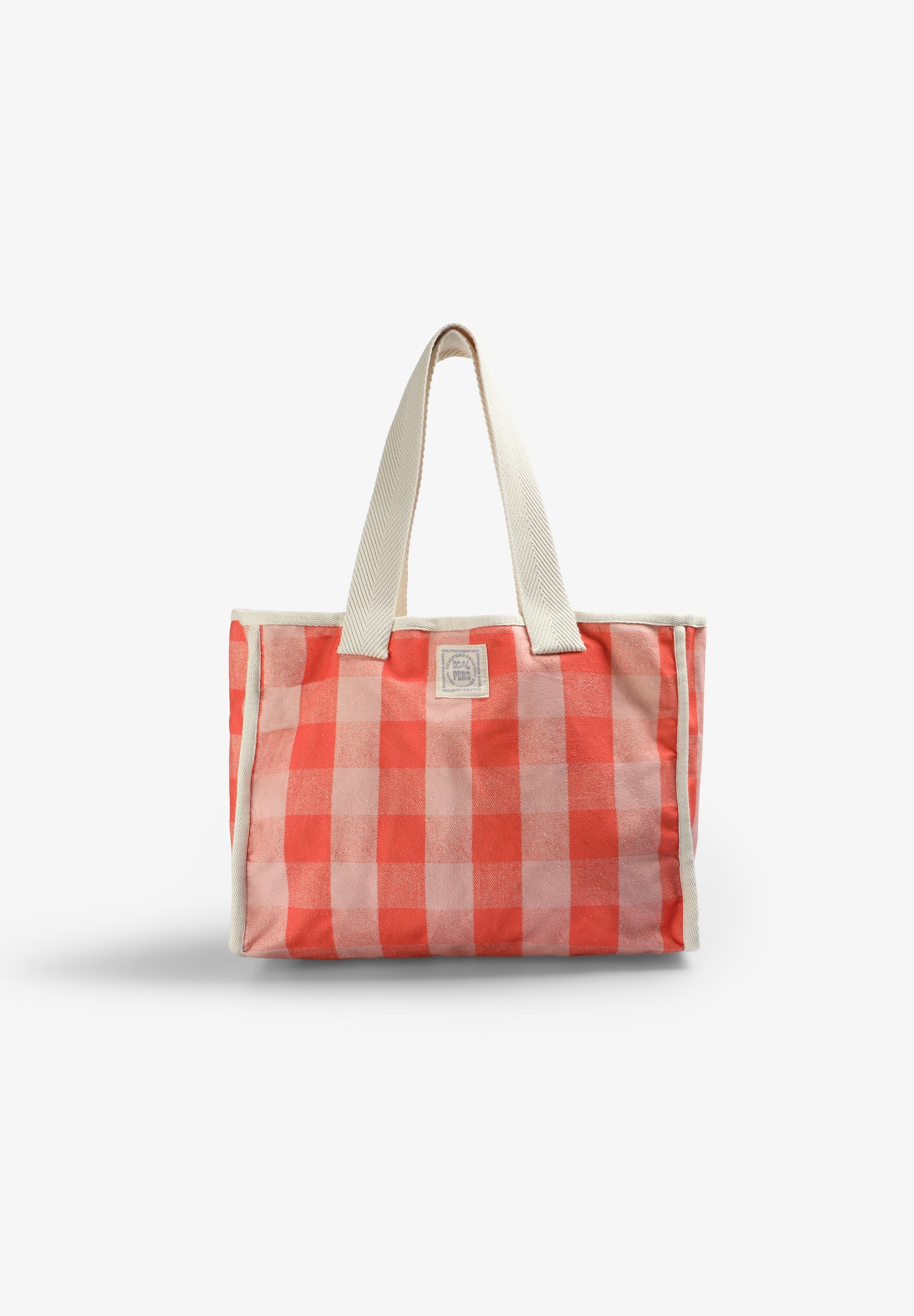 GINGHAM PRINT TOTE BAG