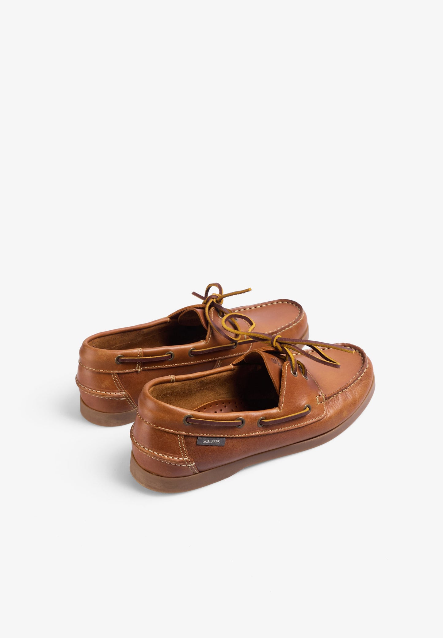 PLAIN LEATHER DECK SHOES