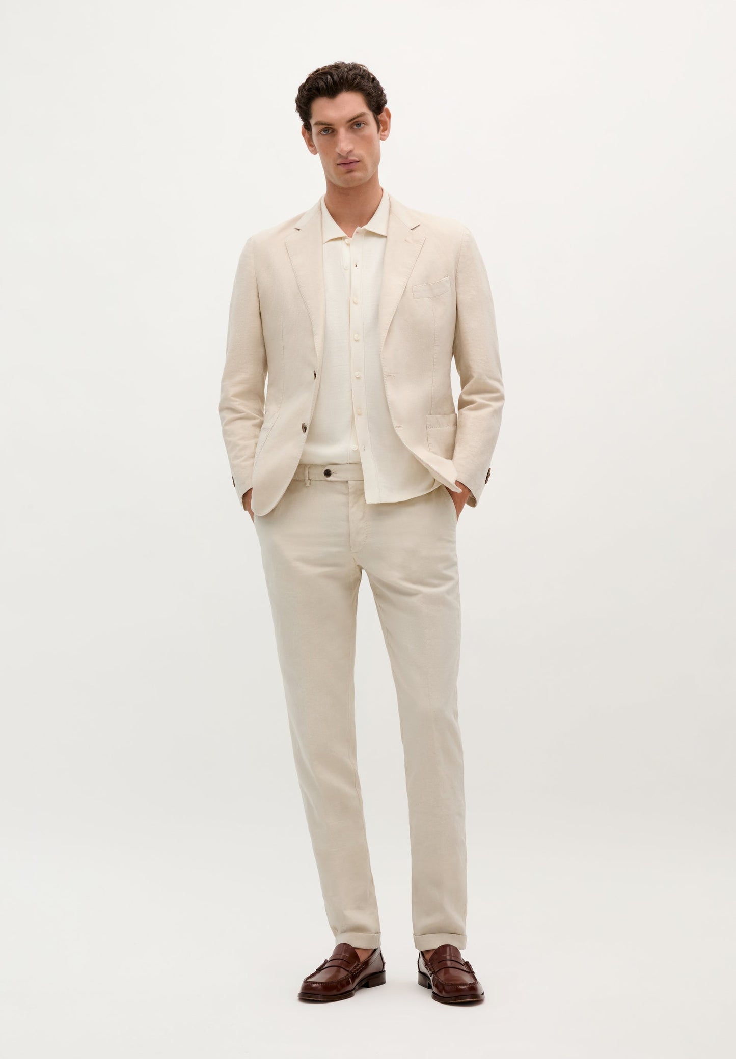 LINEN SUIT TROUSERS