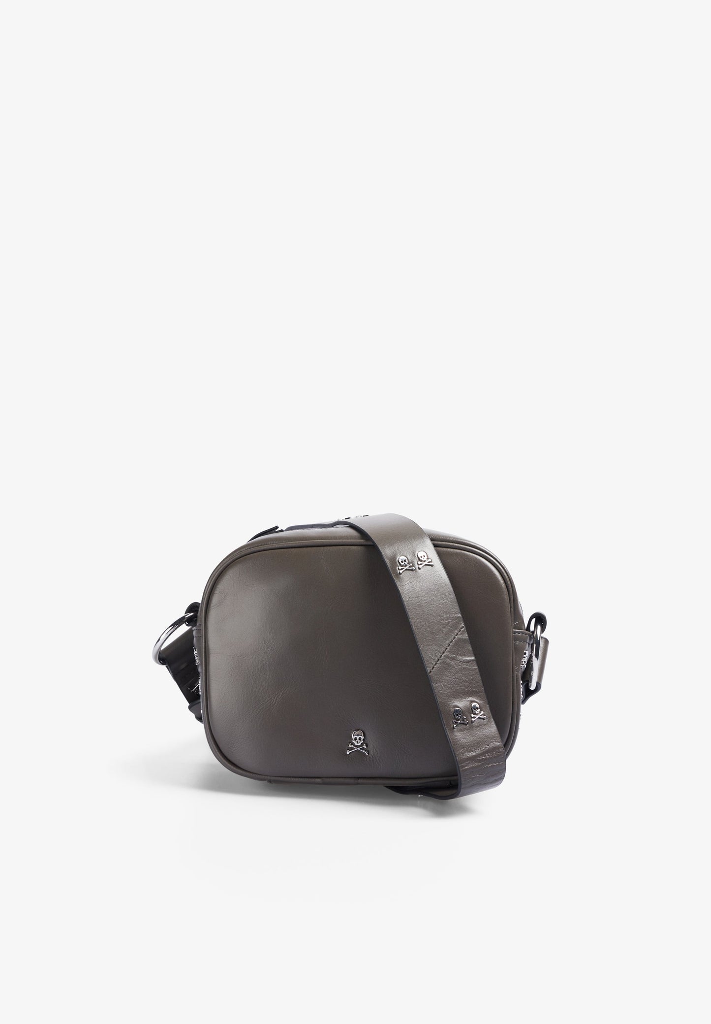 LEATHER CROSSBODY BAG WITH SKULL