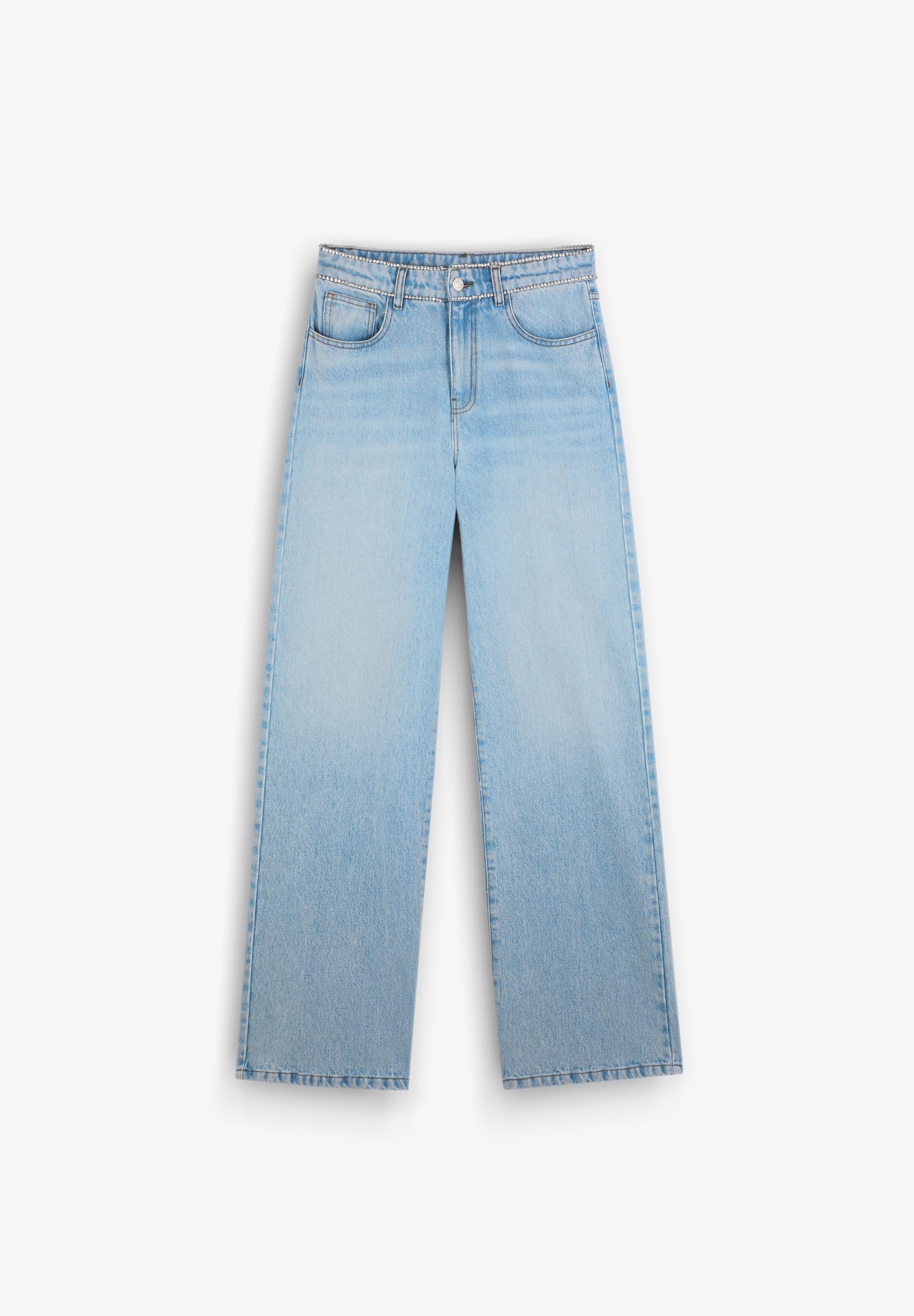 SCALPERS X LOVE STORIES FULL LENGTH JEANS WITH CRYSTAL DETAILS