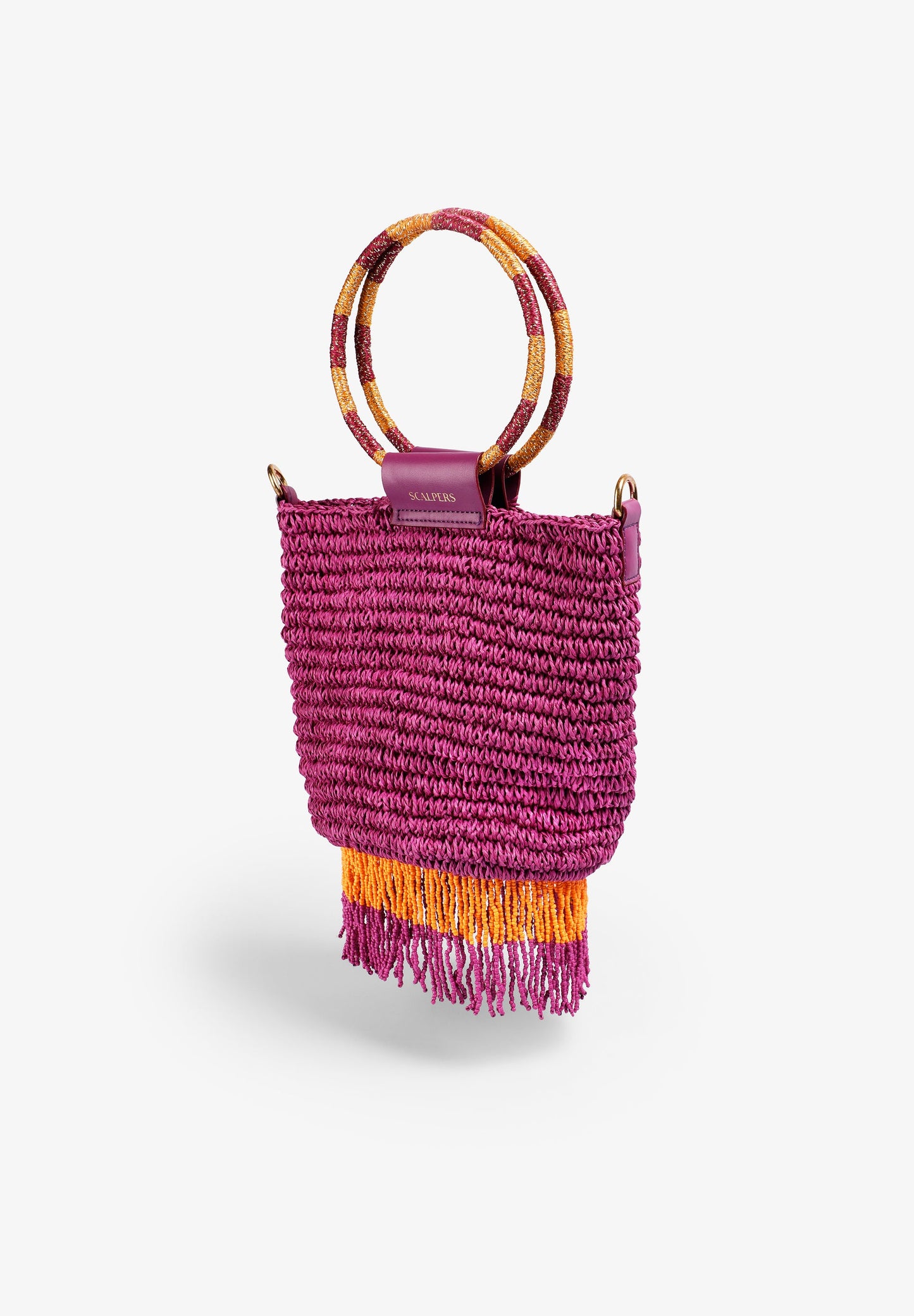 SC PAR BEADS FRINGED BAG