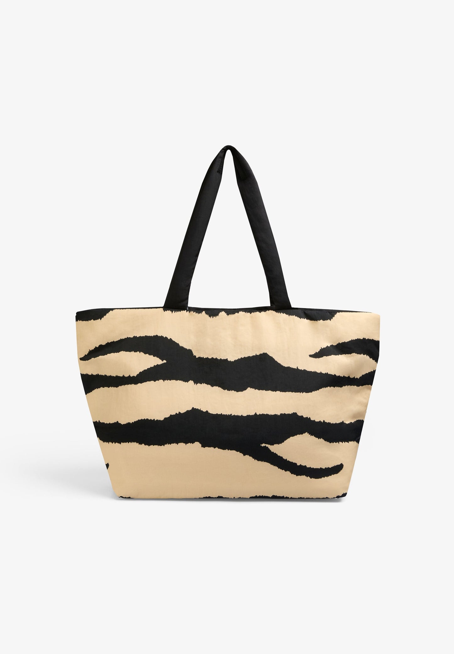 REVERSIBLE ANIMAL PRINT SHOPPER BAG