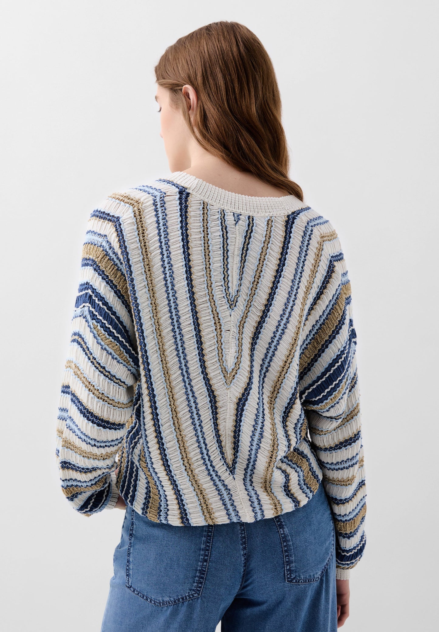 STRIPED CROCHET SWEATER