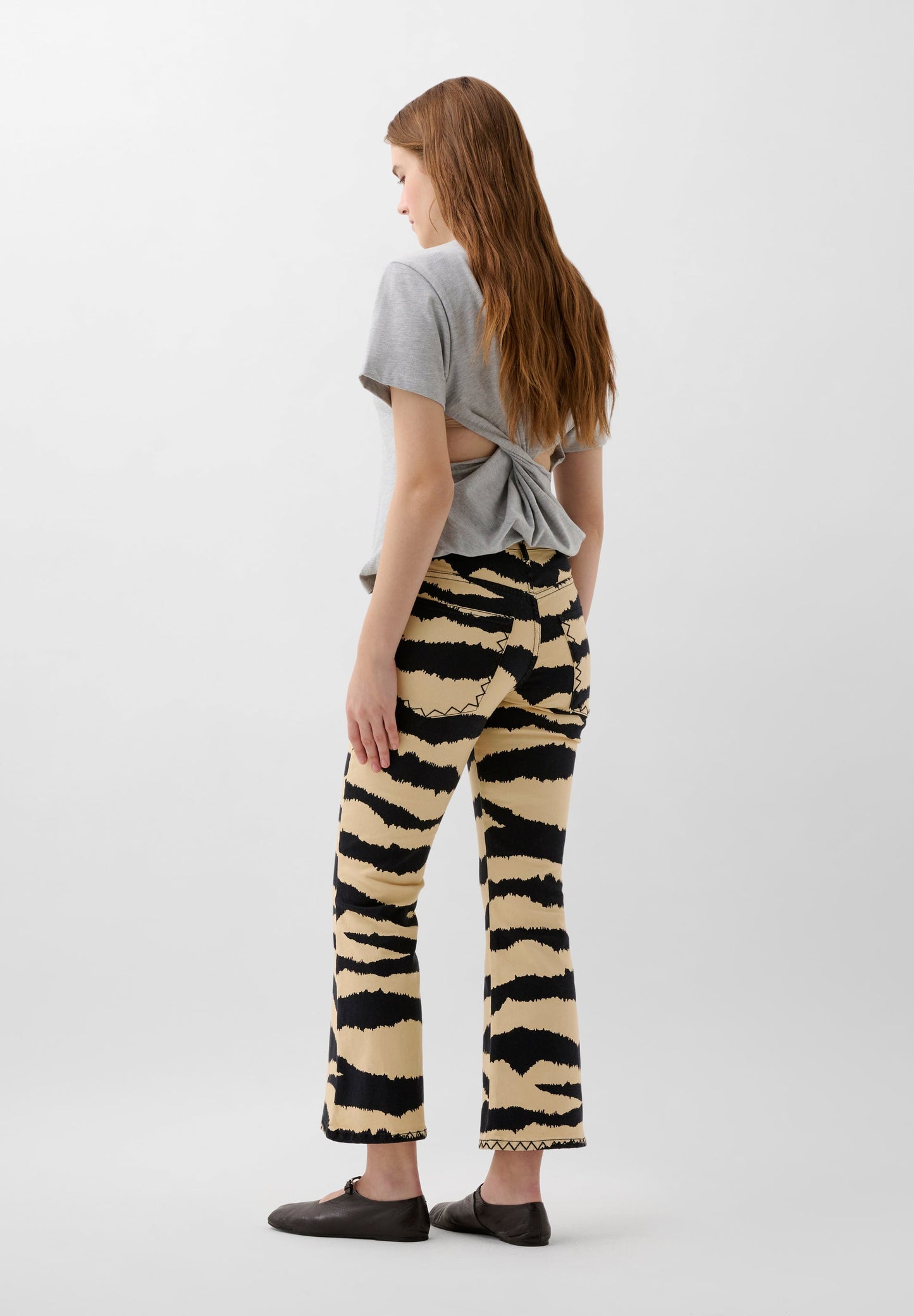 ANKLE ZEBRA DENIM PANT