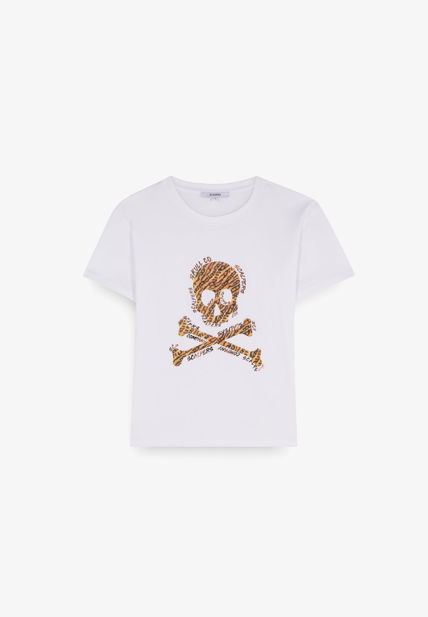 ANIMAL PRINT SKULL T-SHIRT