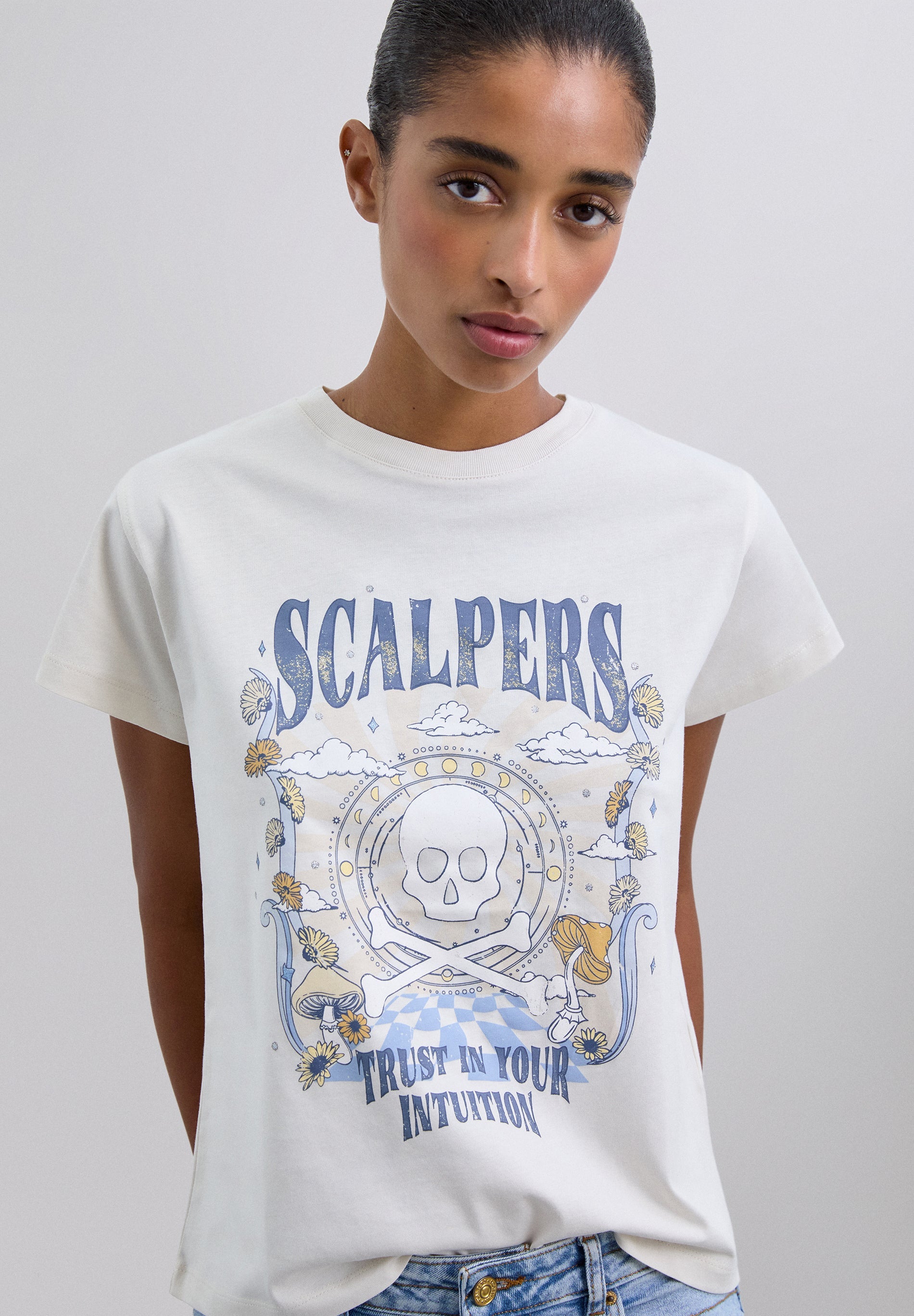 T-SHIRT IMPRIMÉ ROCK SKULL