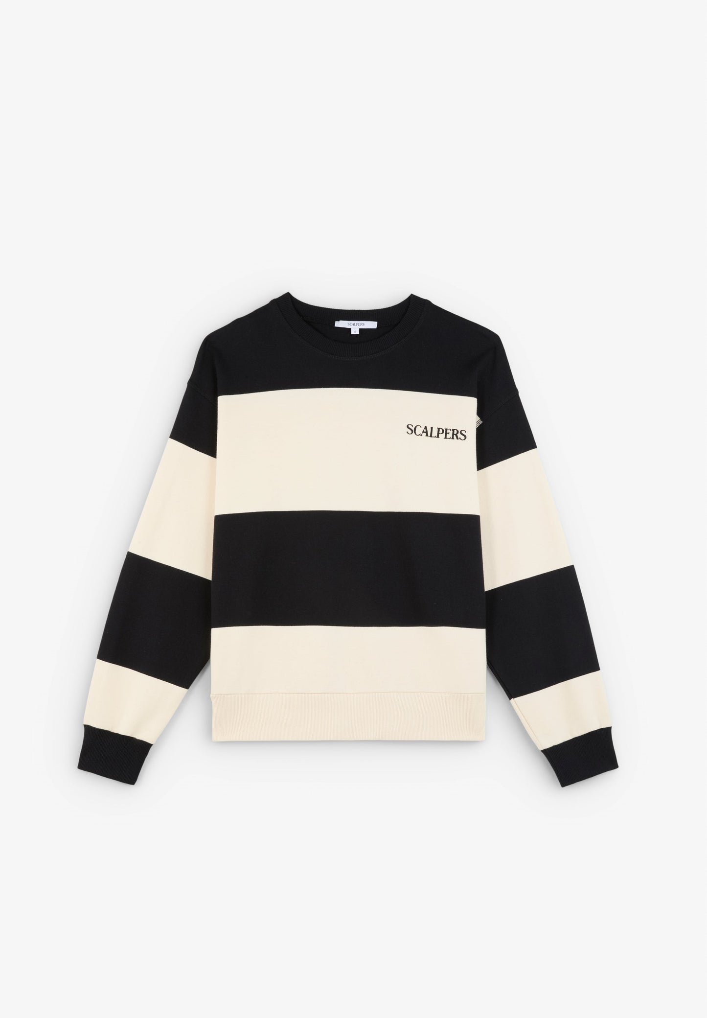 STRIPED SWEATSHIRT WITH EMBROIDERED LOGO