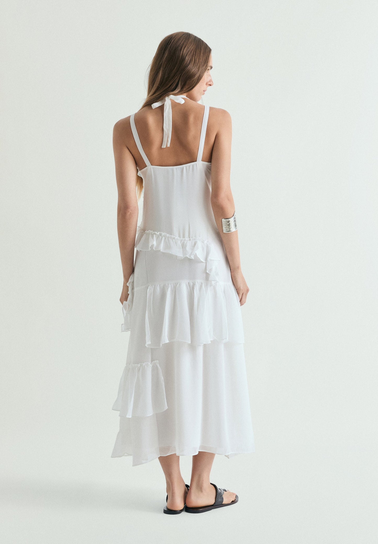 LACE DRESS WITH RUFFLES