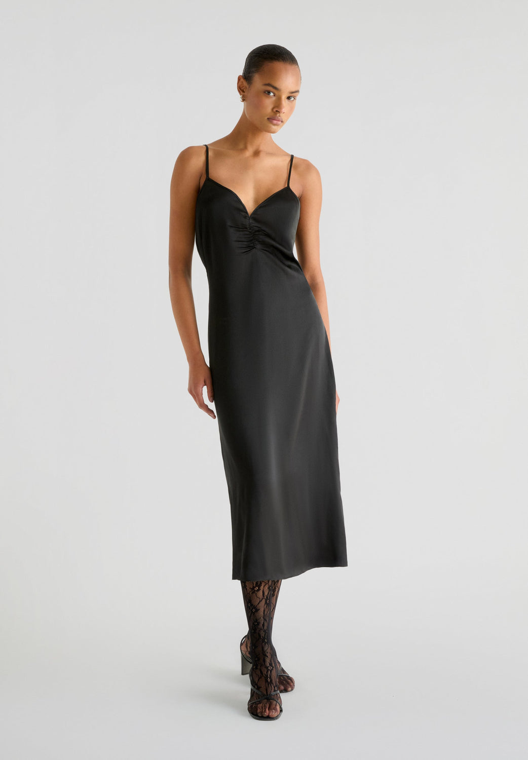 VESTIDO MIDI ENCAJE - Scalpers