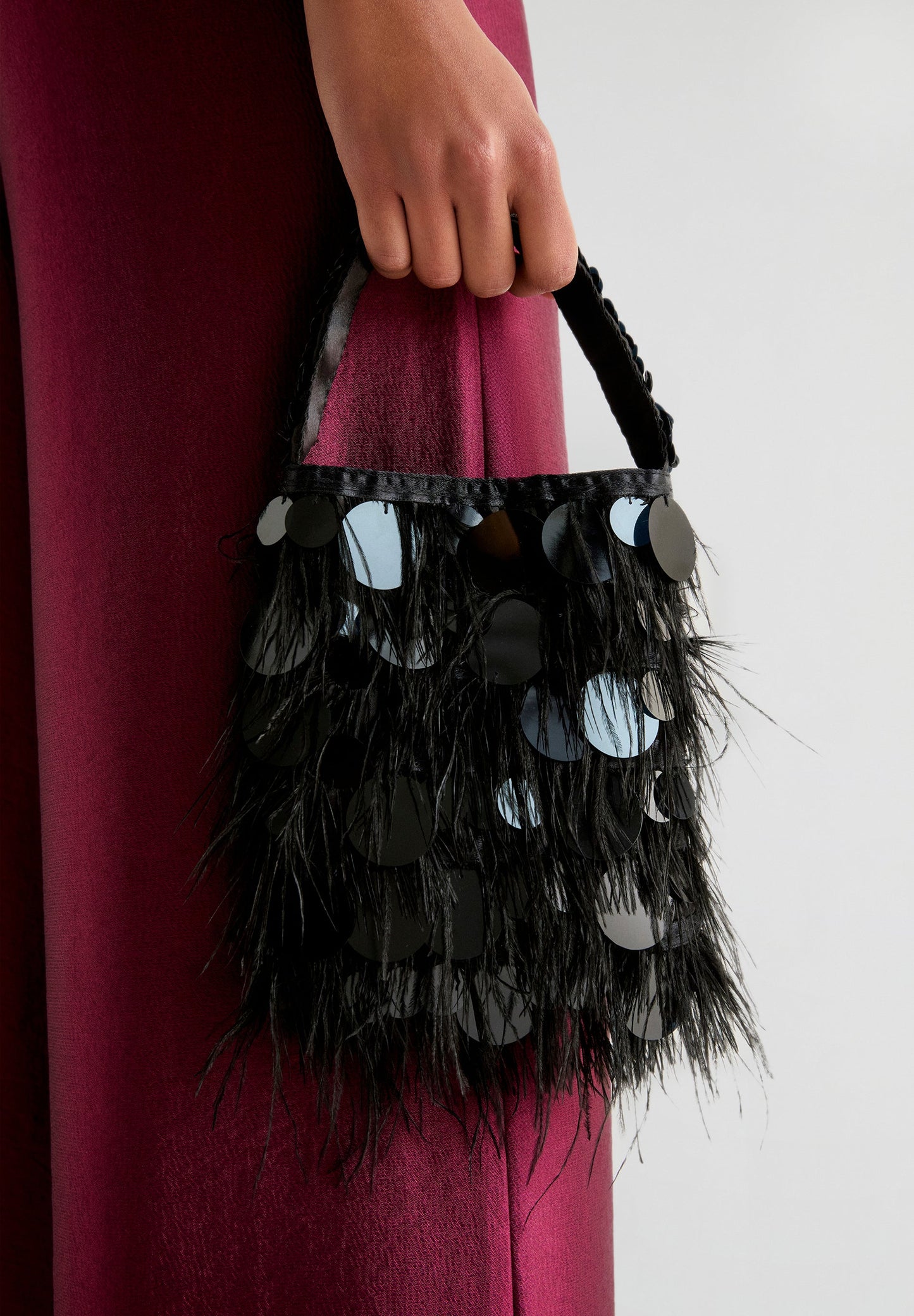SAC PLUMES ET PAILLETTES
