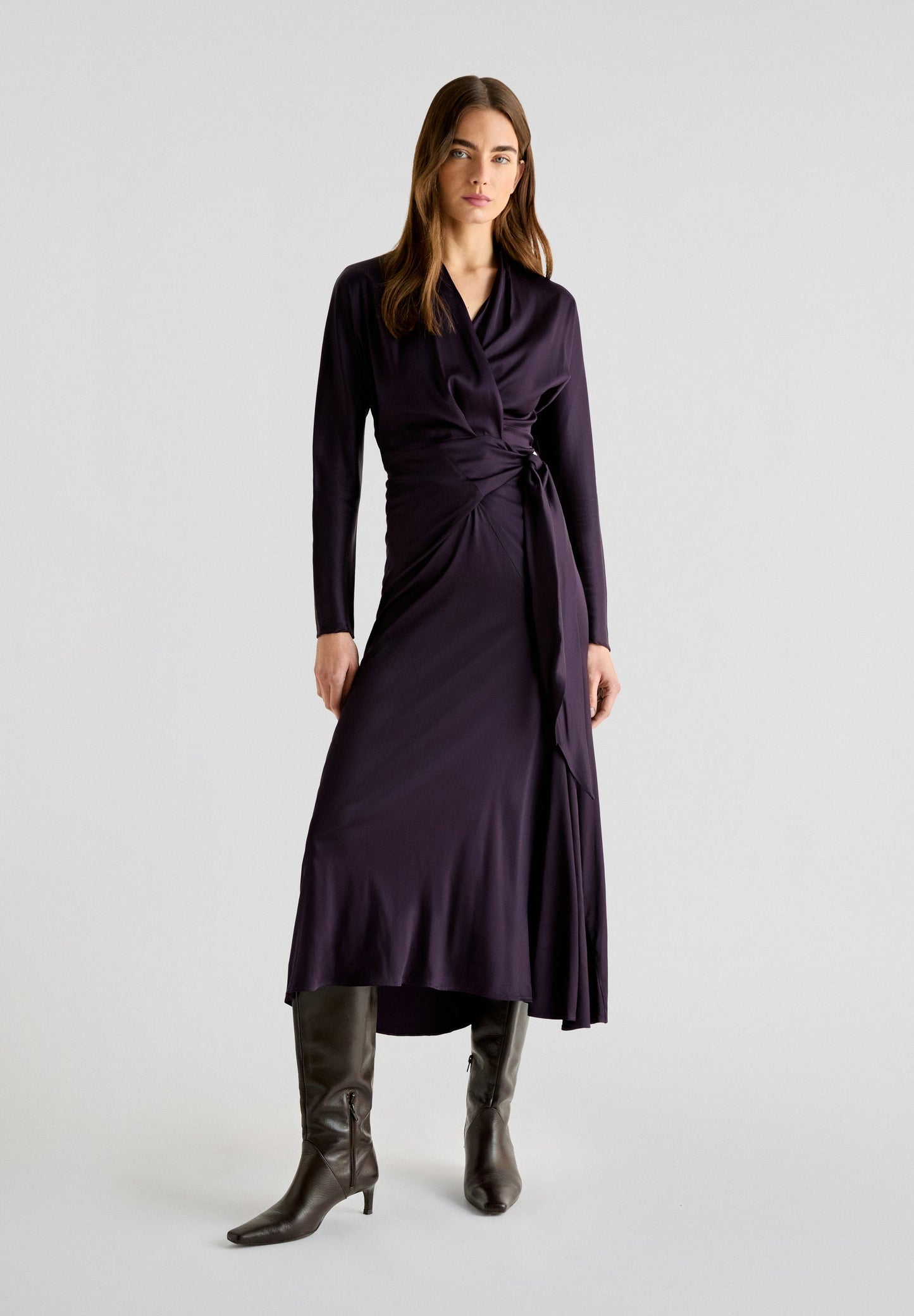 VESTIDO SATINADO CRUZADO - Scalpers