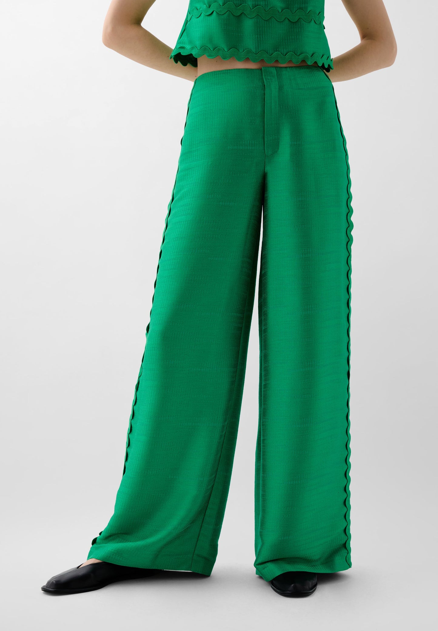 PANTALON FULL LENGTH RUBAN ONDULÉ