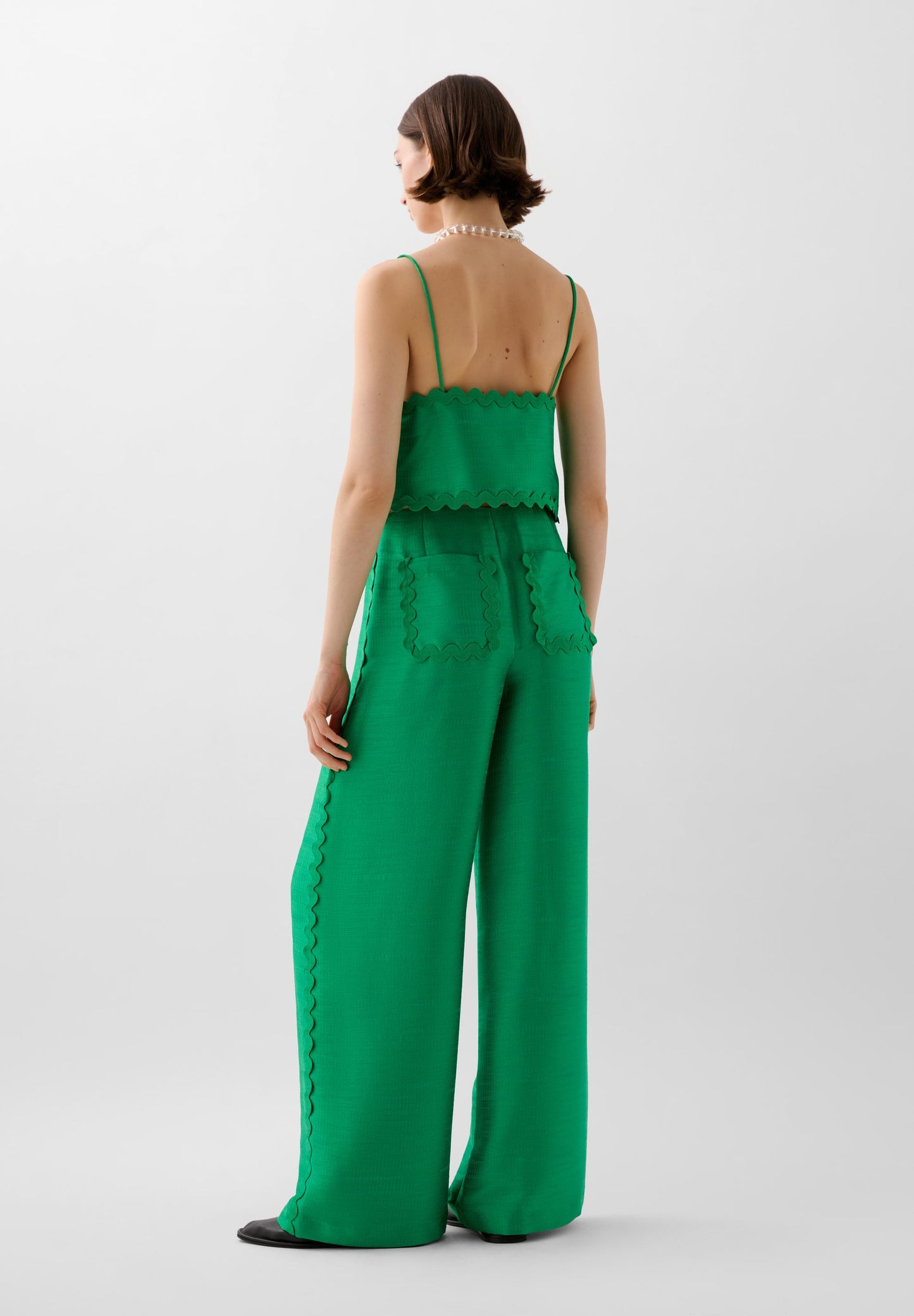 PANTALON FULL LENGTH RUBAN ONDULÉ