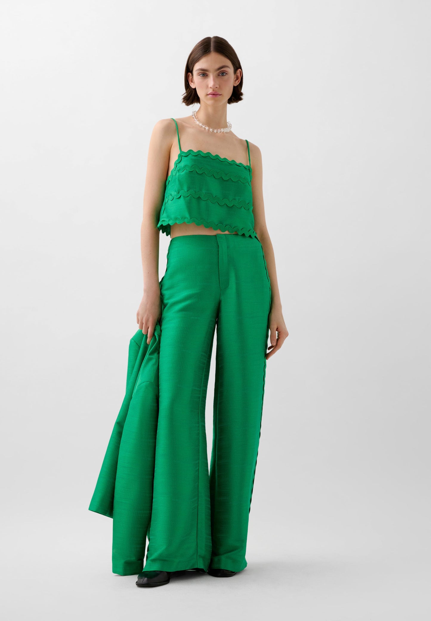 PANTALON FULL LENGTH RUBAN ONDULÉ