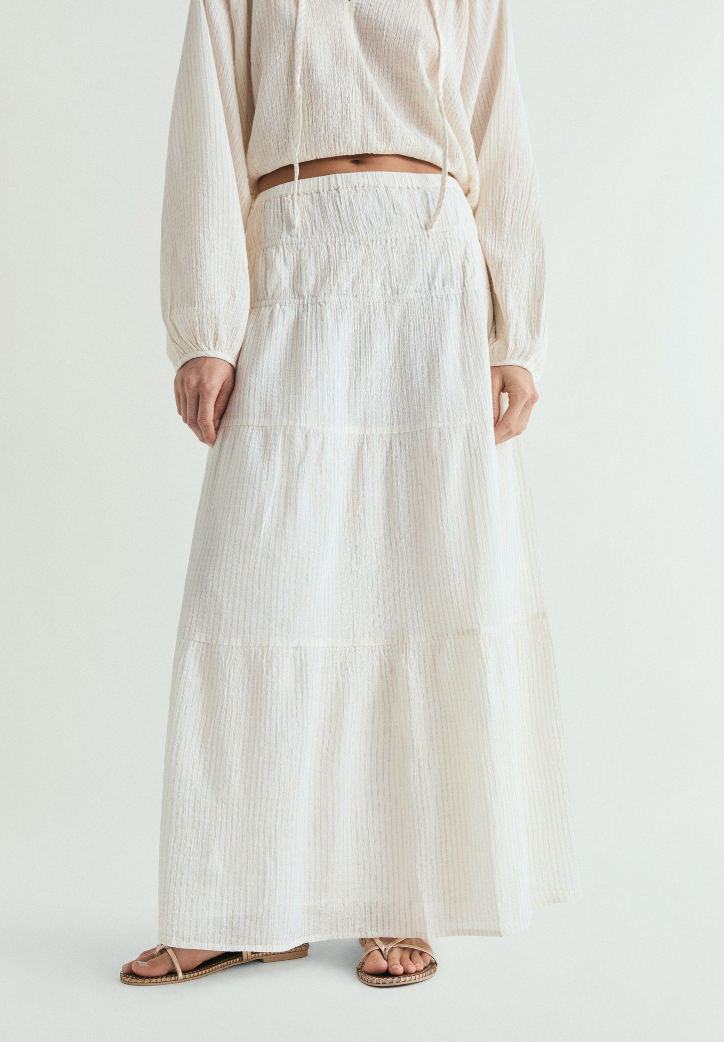 LUREX STRIPED SKIRT