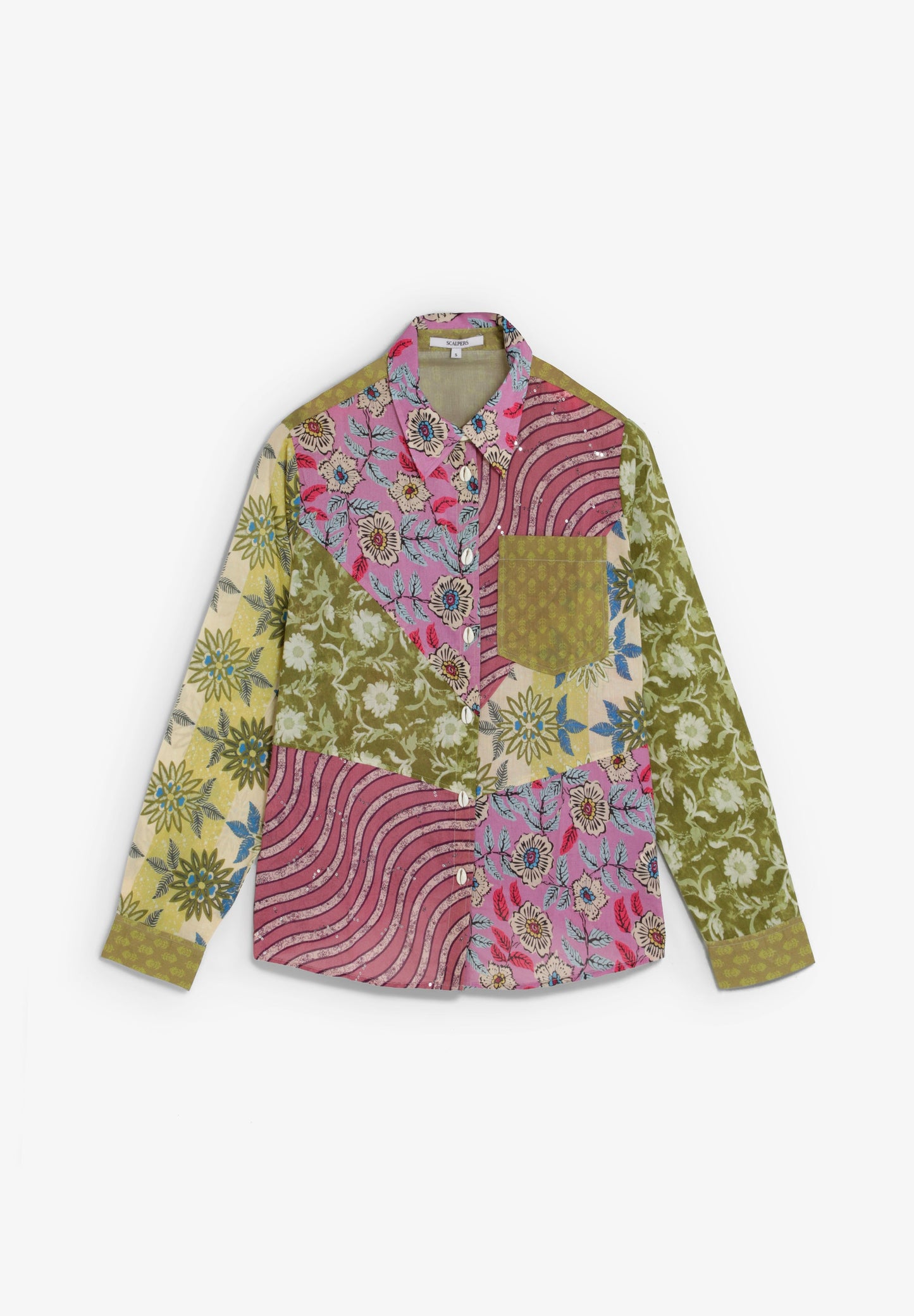 MULTICOLOURED PATCHWORK SHIRT