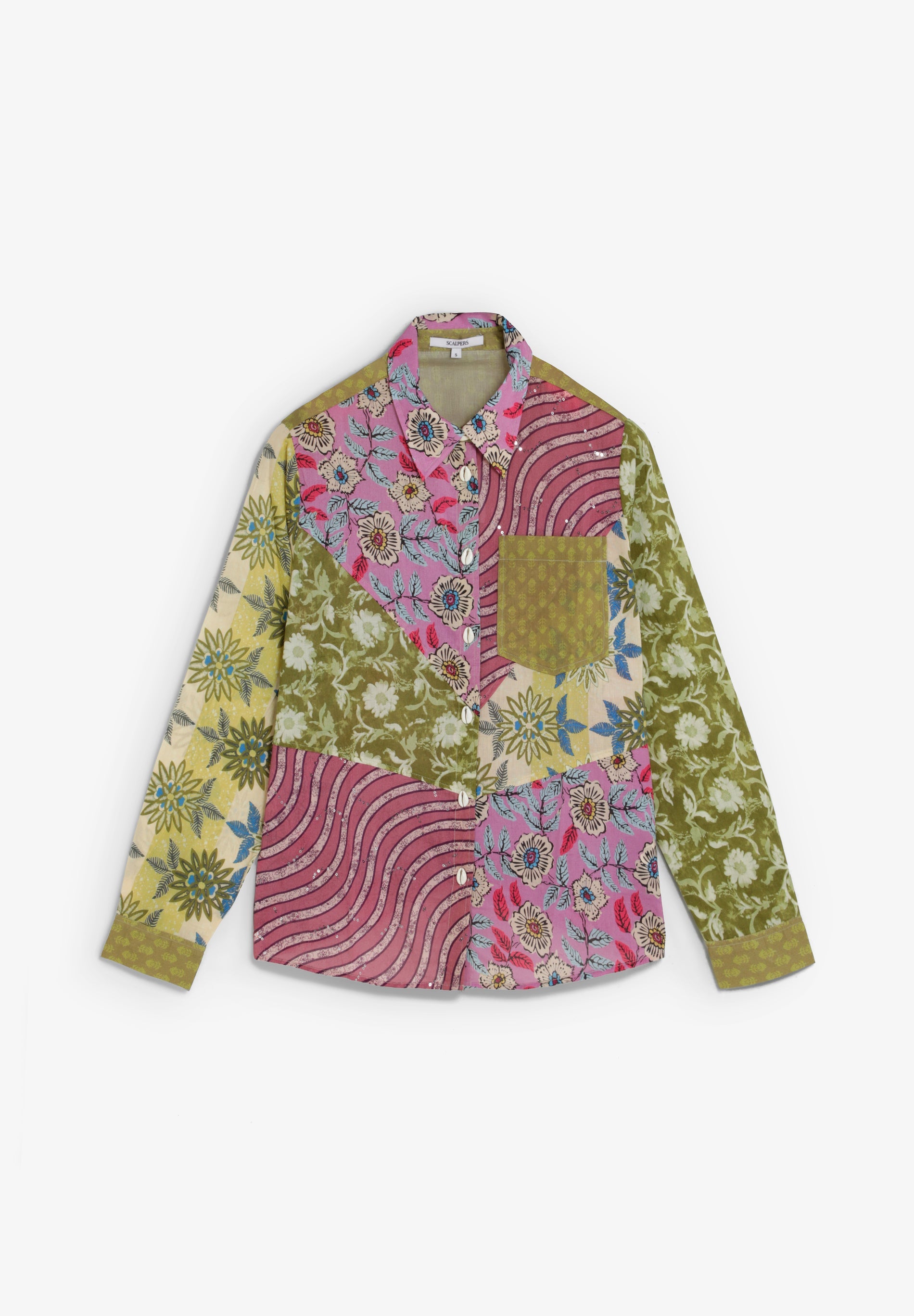 MULTICOLOURED PATCHWORK SHIRT