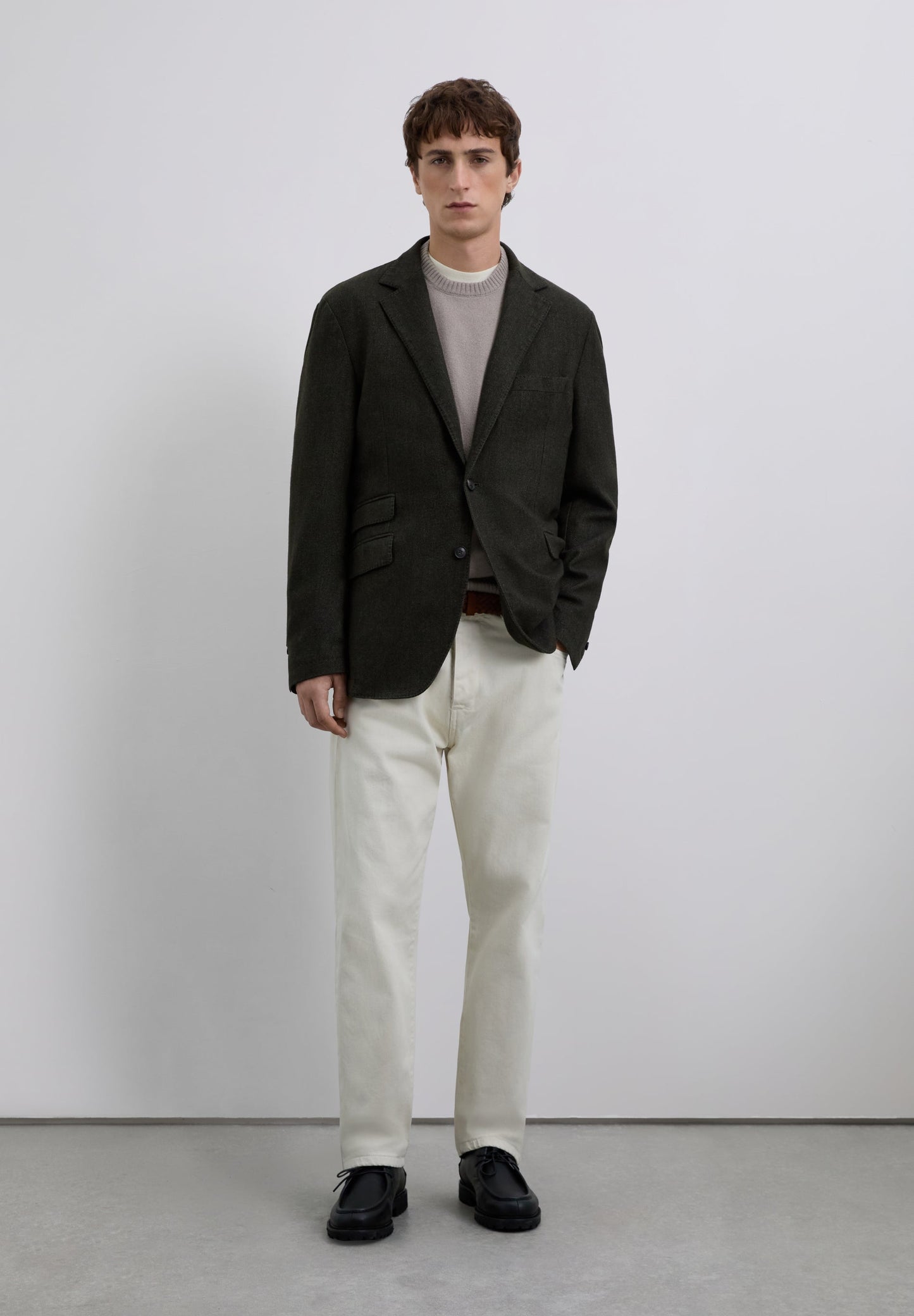 HERRINGBONE WOOL BLAZER