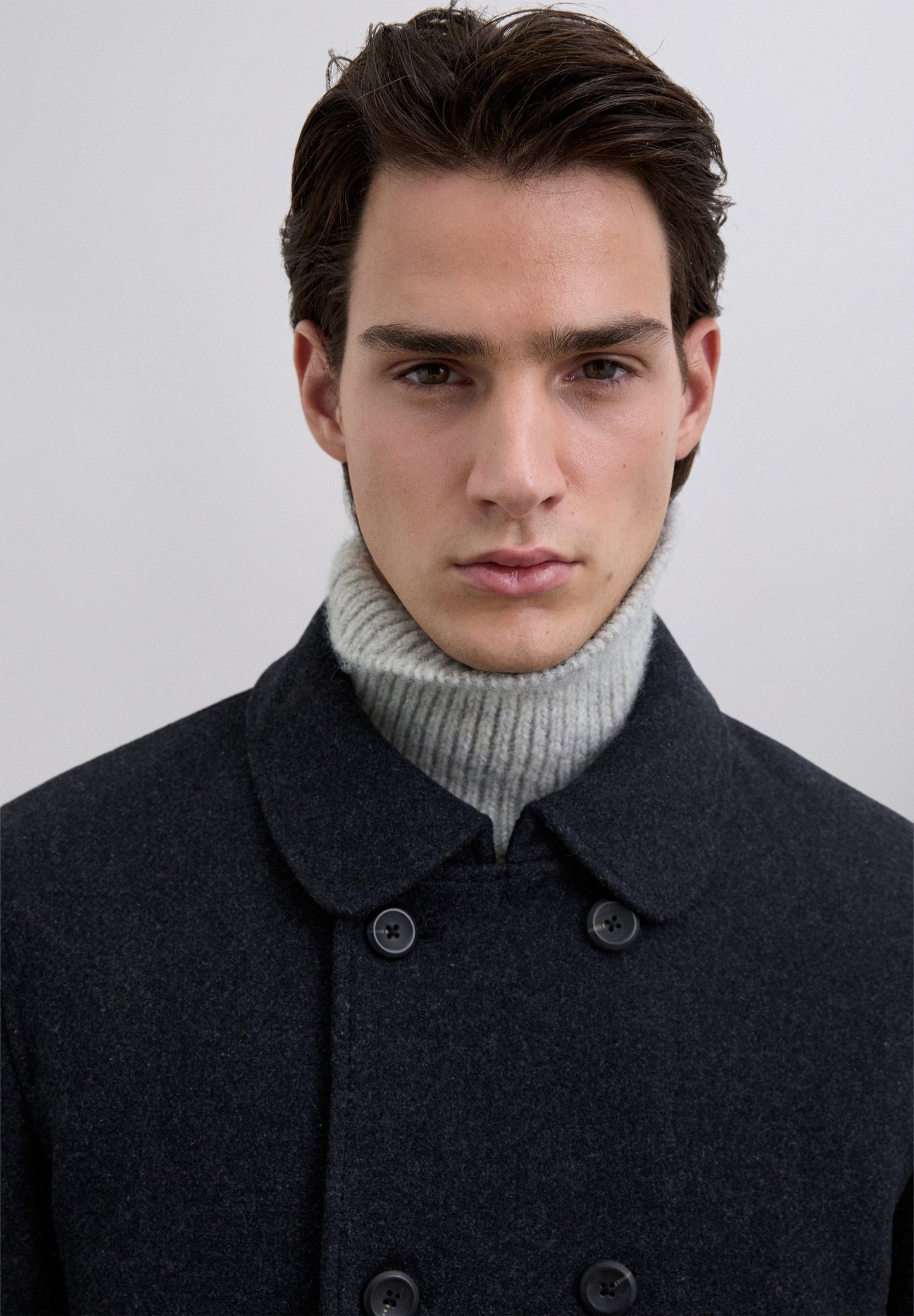 DOUBLE-BREASTED WOLLEN JAS