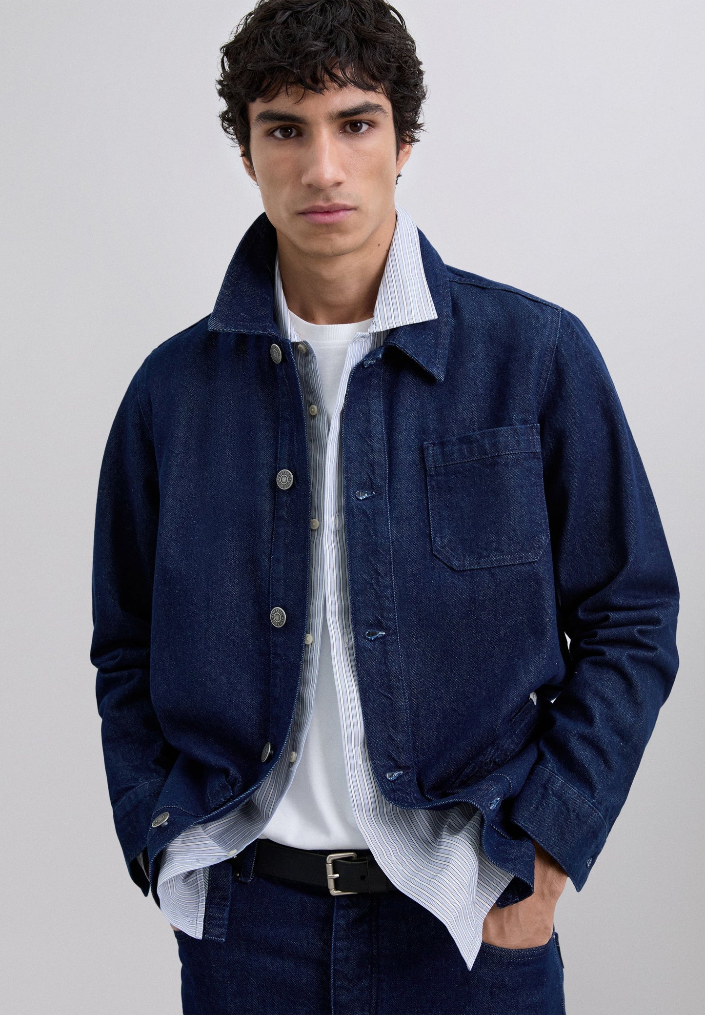 DENIM JACK MET VERWASSEN EFFECT