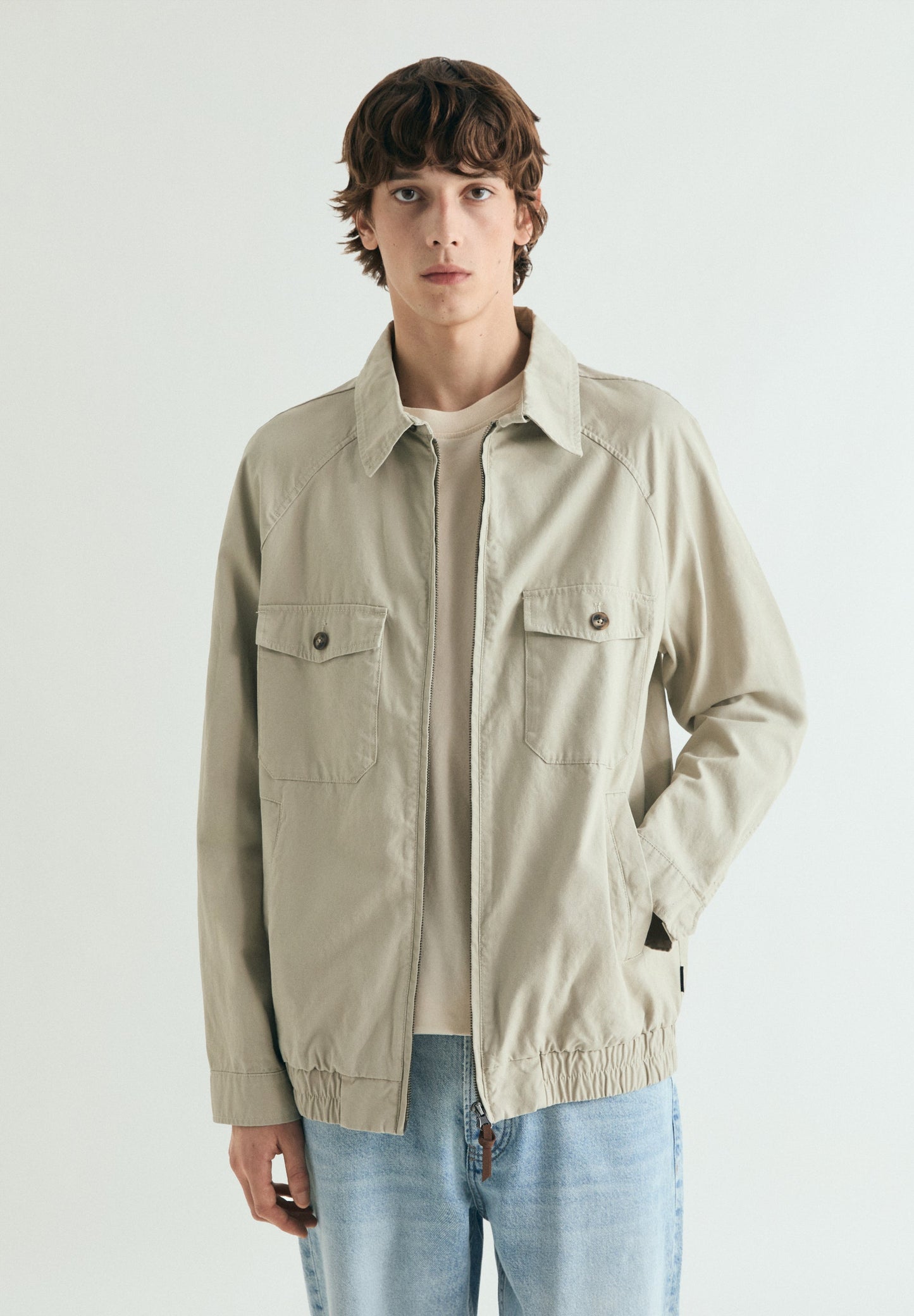 BOMBER JACKET WITH RAGLAN SLEEVES