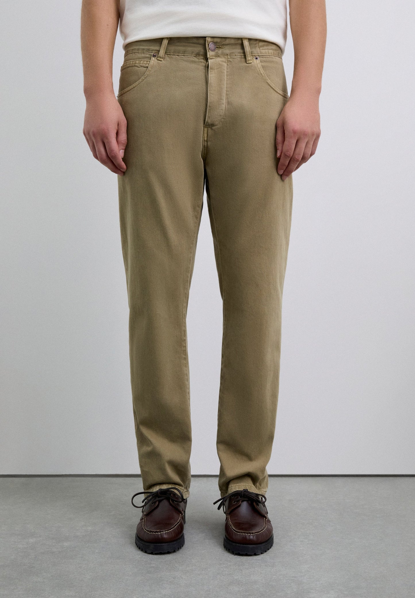 STRAIGHT COTTON TROUSERS