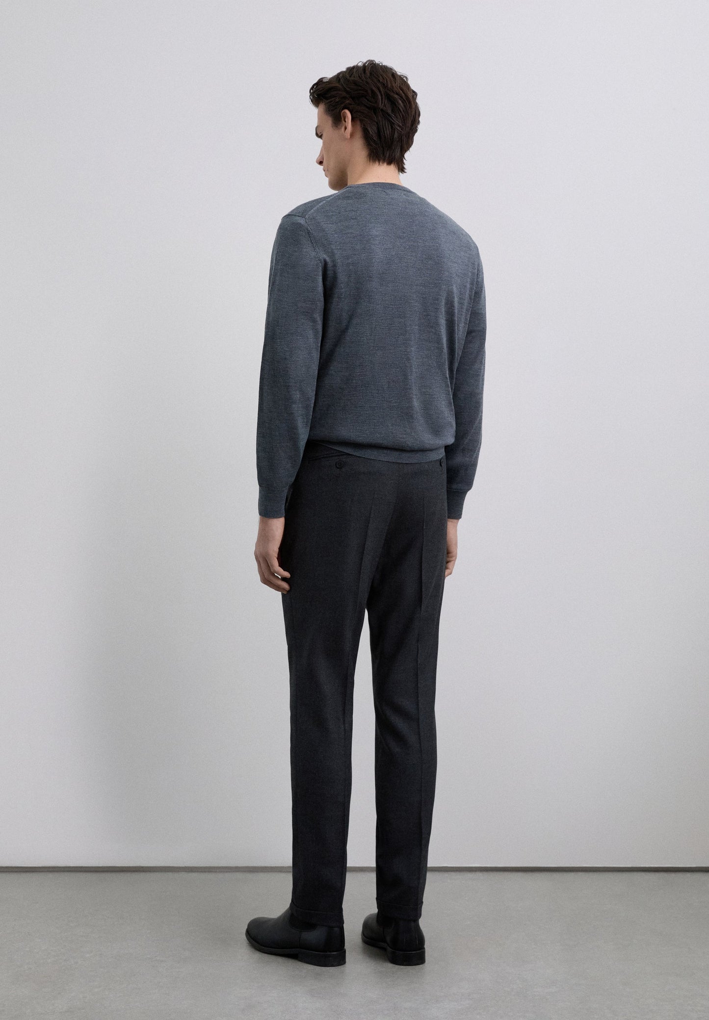 BANDPLOOIBROEK VAN WOL EN KATOEN