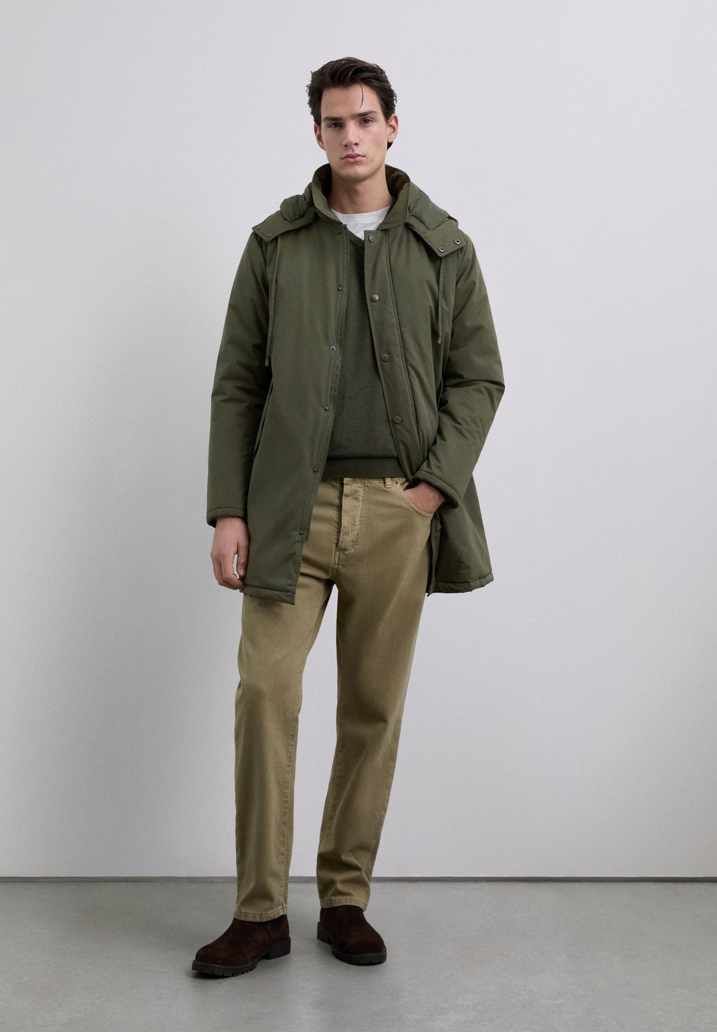 PARKA WITH DETACHABLE HOOD