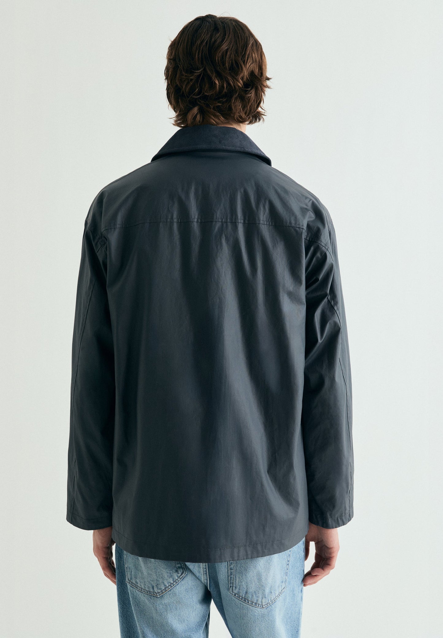 WAXED JACKET WITH SNAP BUTTONS