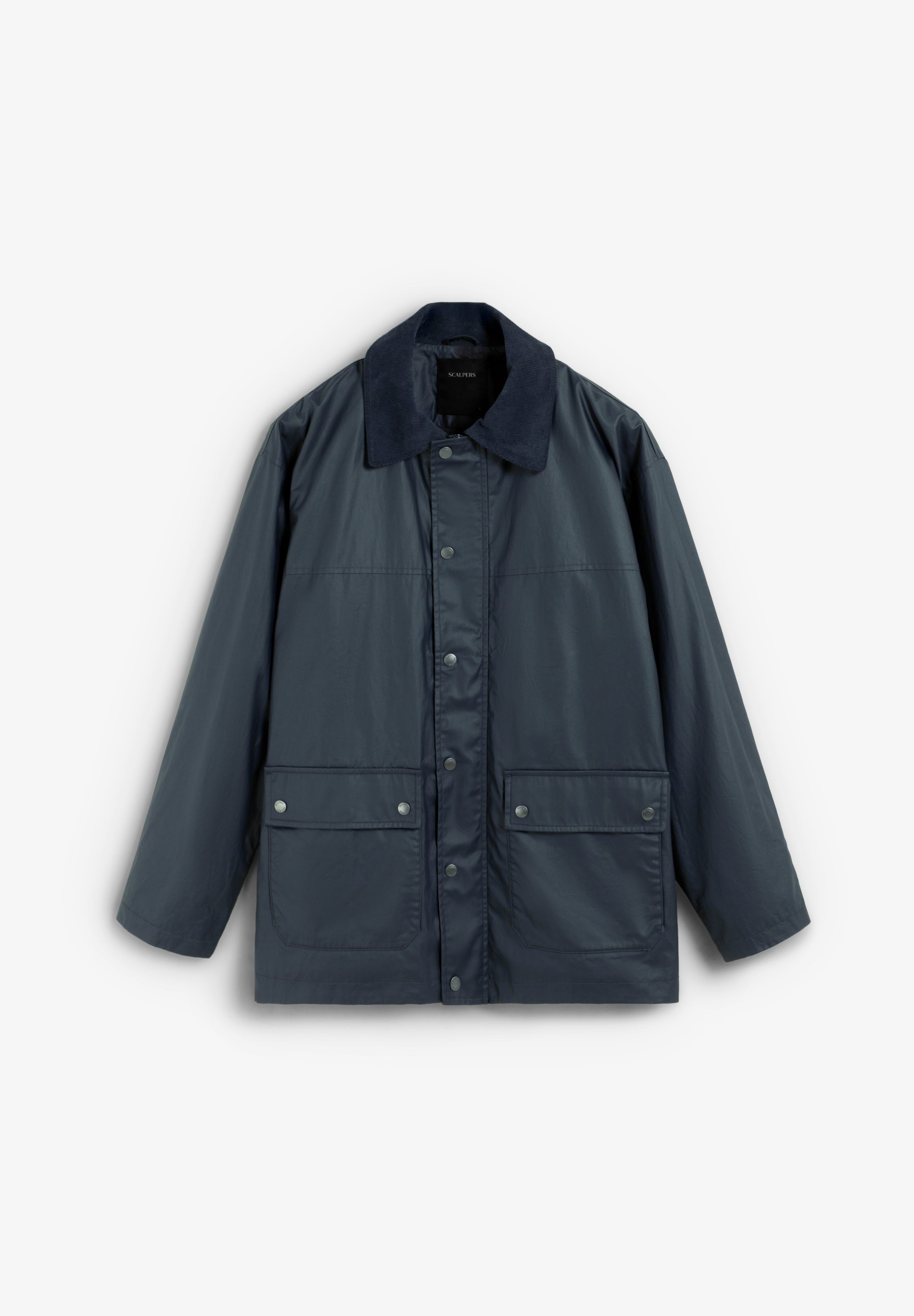 WAXED JACKET WITH SNAP BUTTONS