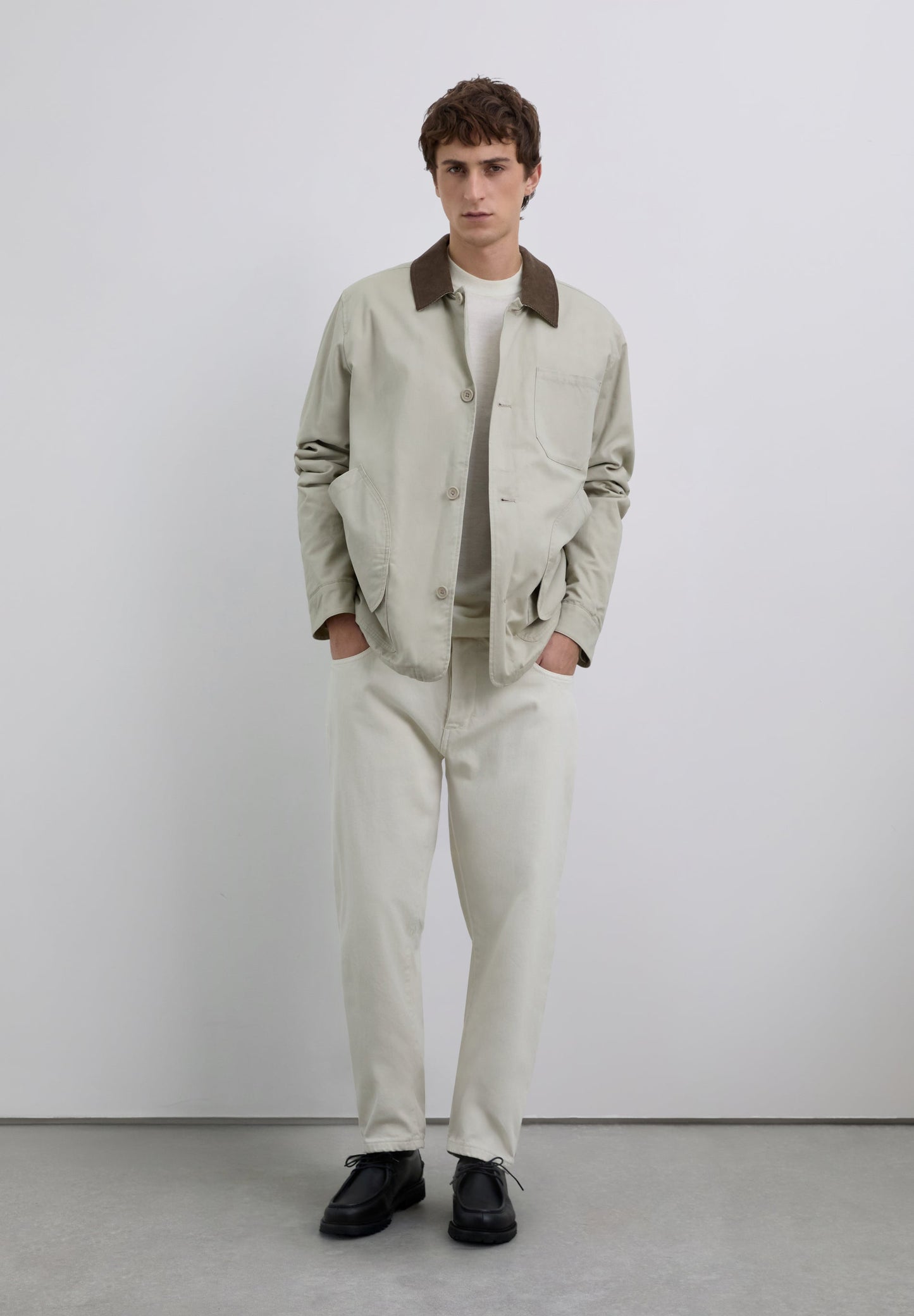 JACKET WITH CORDUROY COLLAR