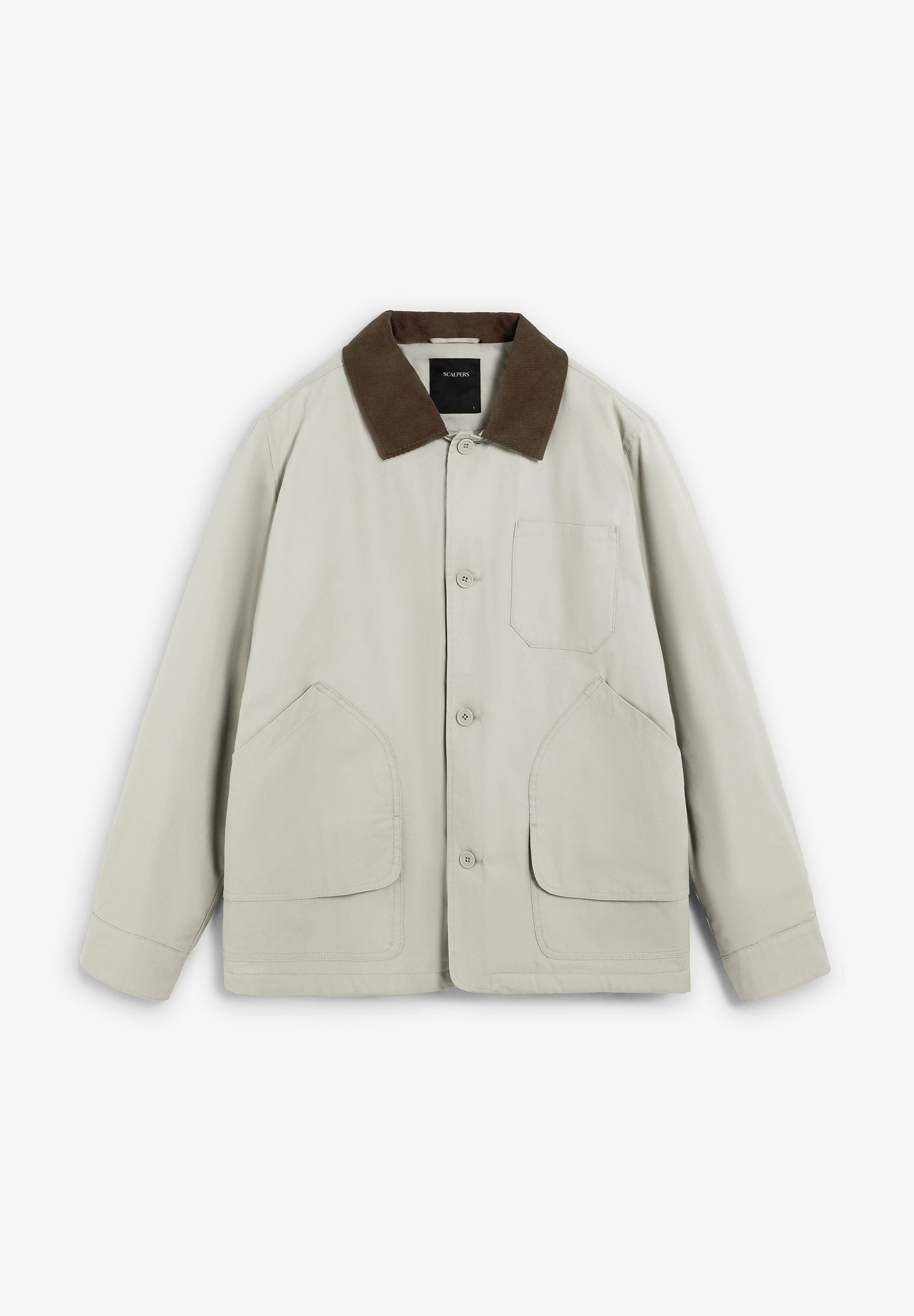 CONTRAST JACKET WITH CORDUROY COLLAR