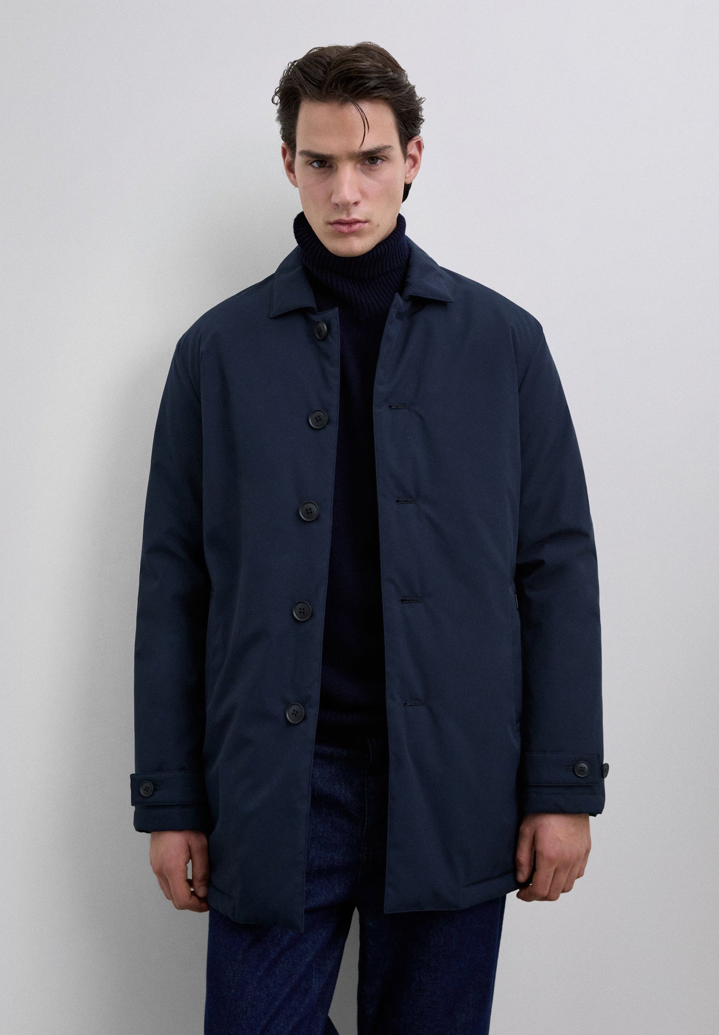 WATER-REPELLENT QUILTED TRENCH COAT