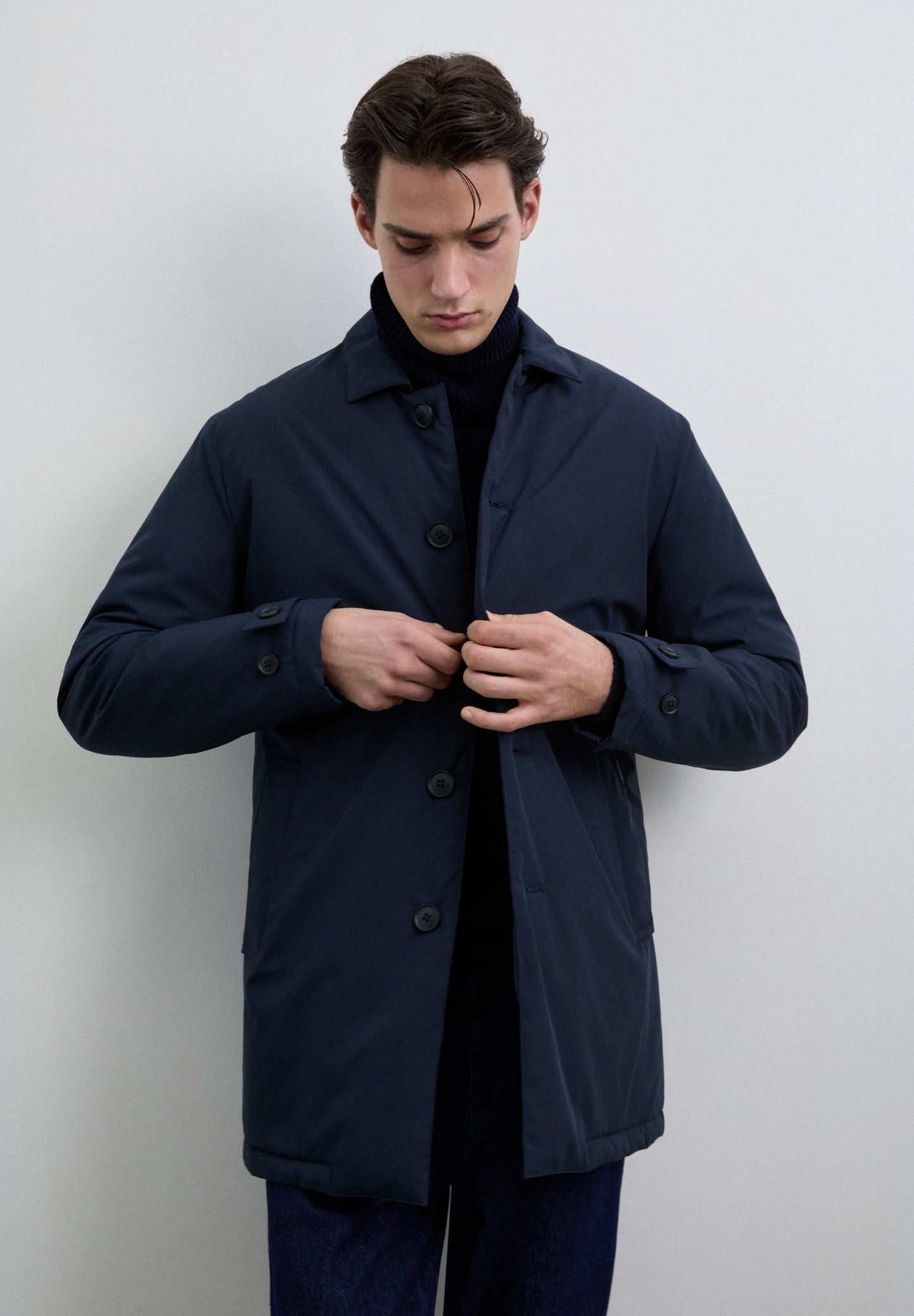 WATER-REPELLENT QUILTED TRENCH COAT