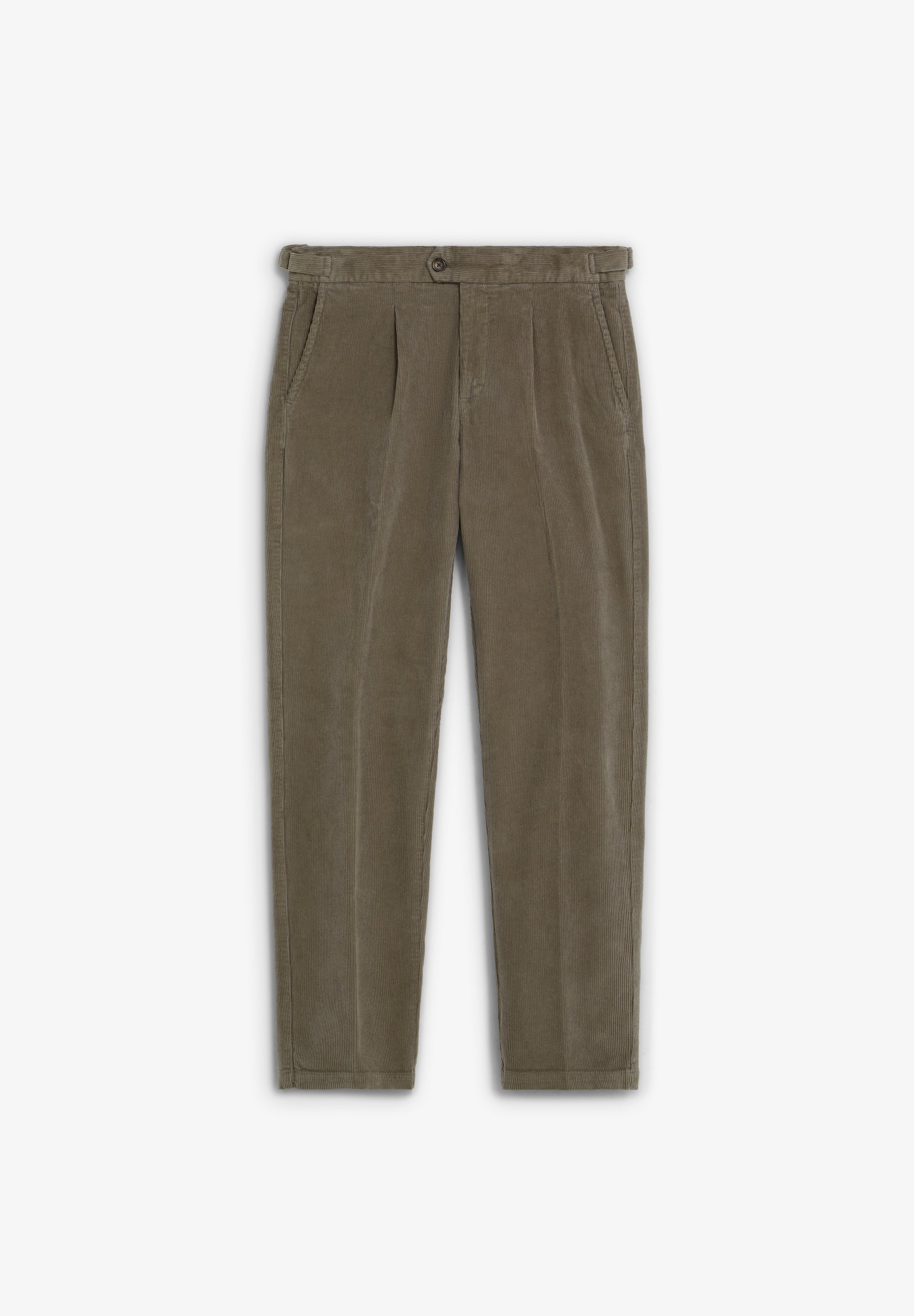 SLIM FIT CORDUROY TROUSERS WITH DARTS