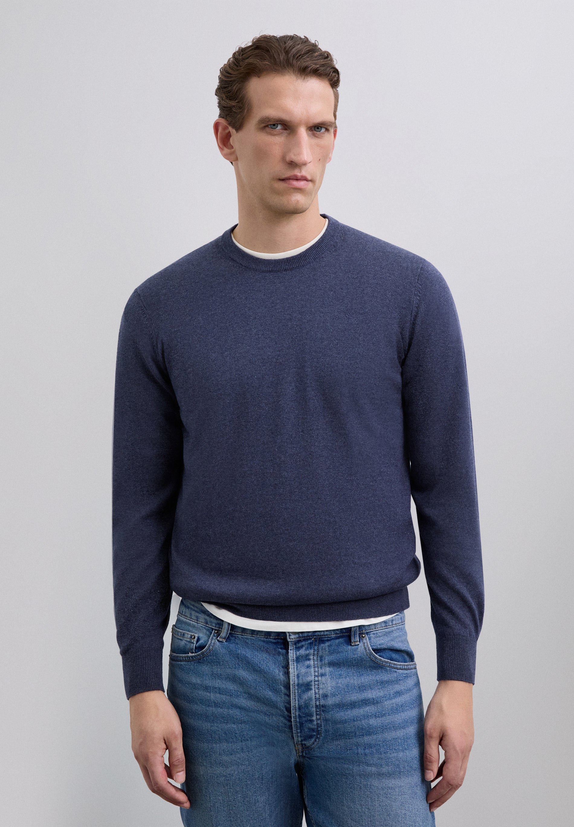 SWEATER WITH EMBROIDERED SKULL