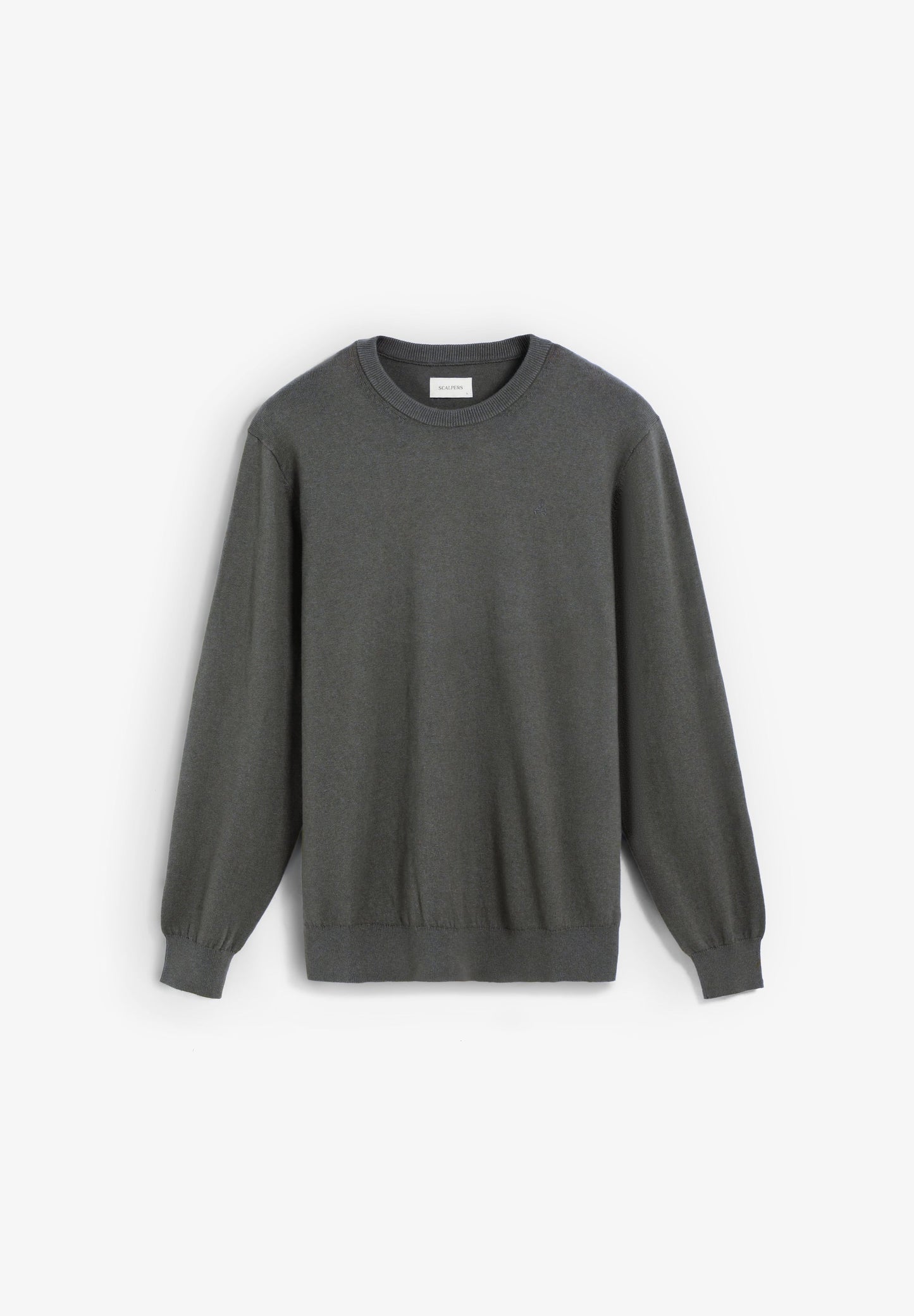 WOOL SWEATER WITH EMBROIDERED SKULL