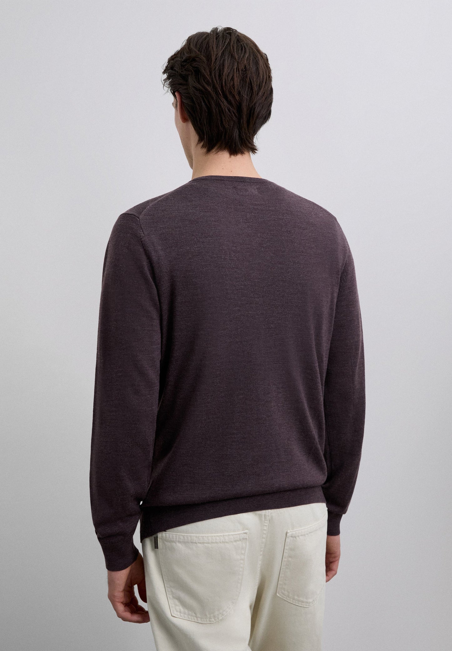 V-NECK WOOL SWEATER WITH SKULL